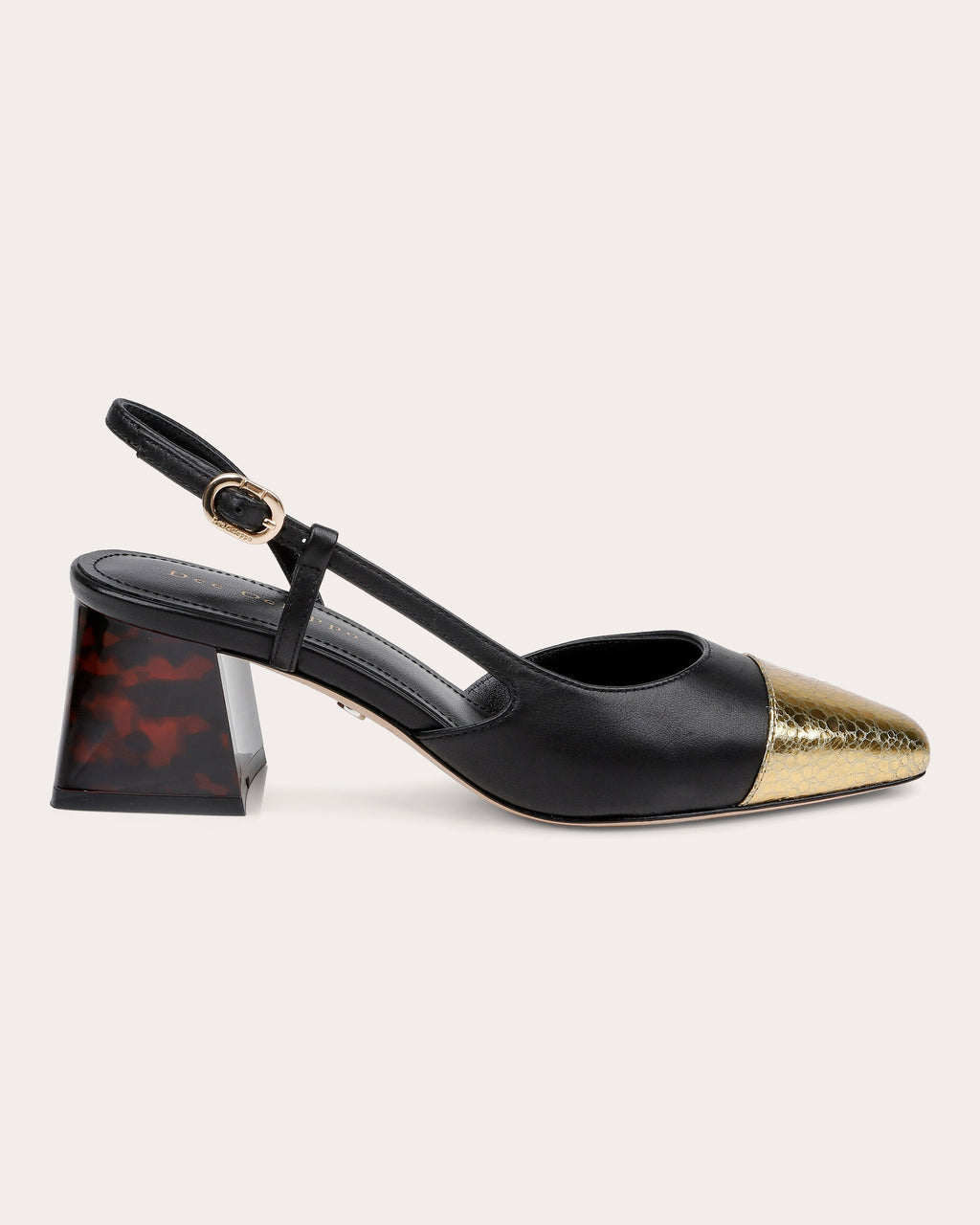 Naples Two-Tone Leather Slingback