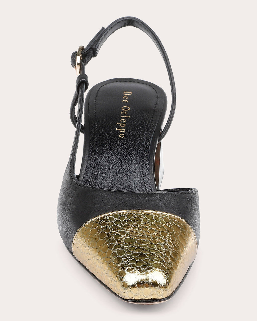 Naples Two-Tone Leather Slingback