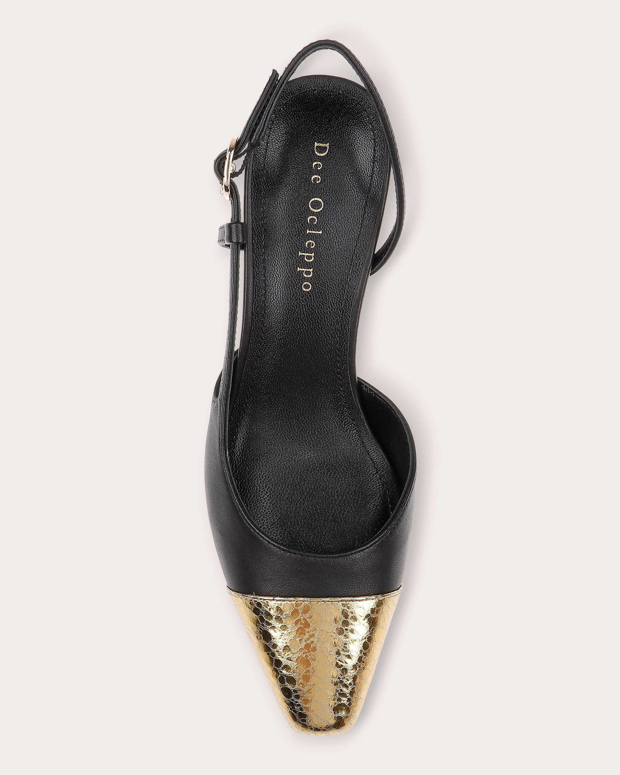 Naples Two-Tone Leather Slingback
