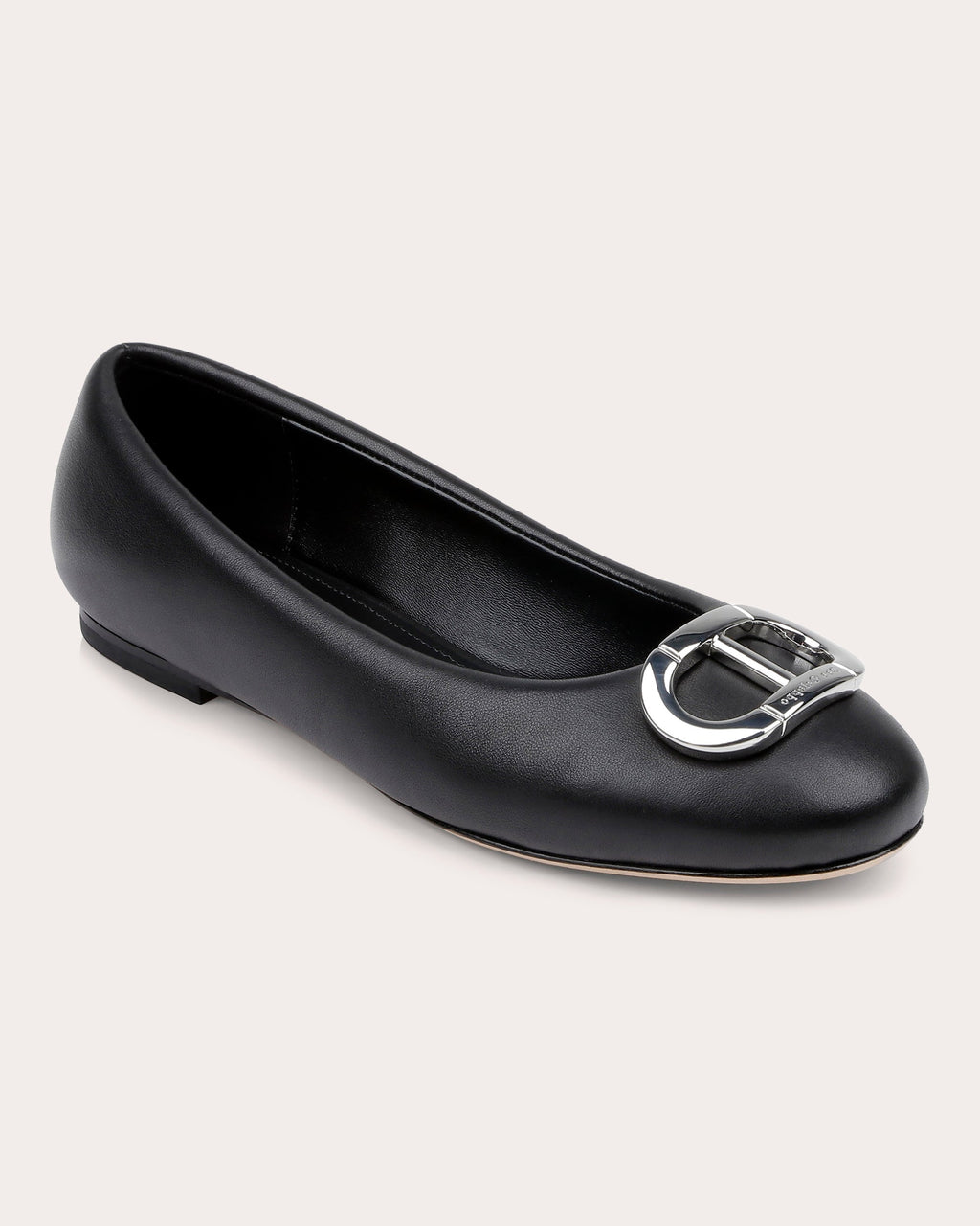 Prague Logo-Embellished Leather Flat
