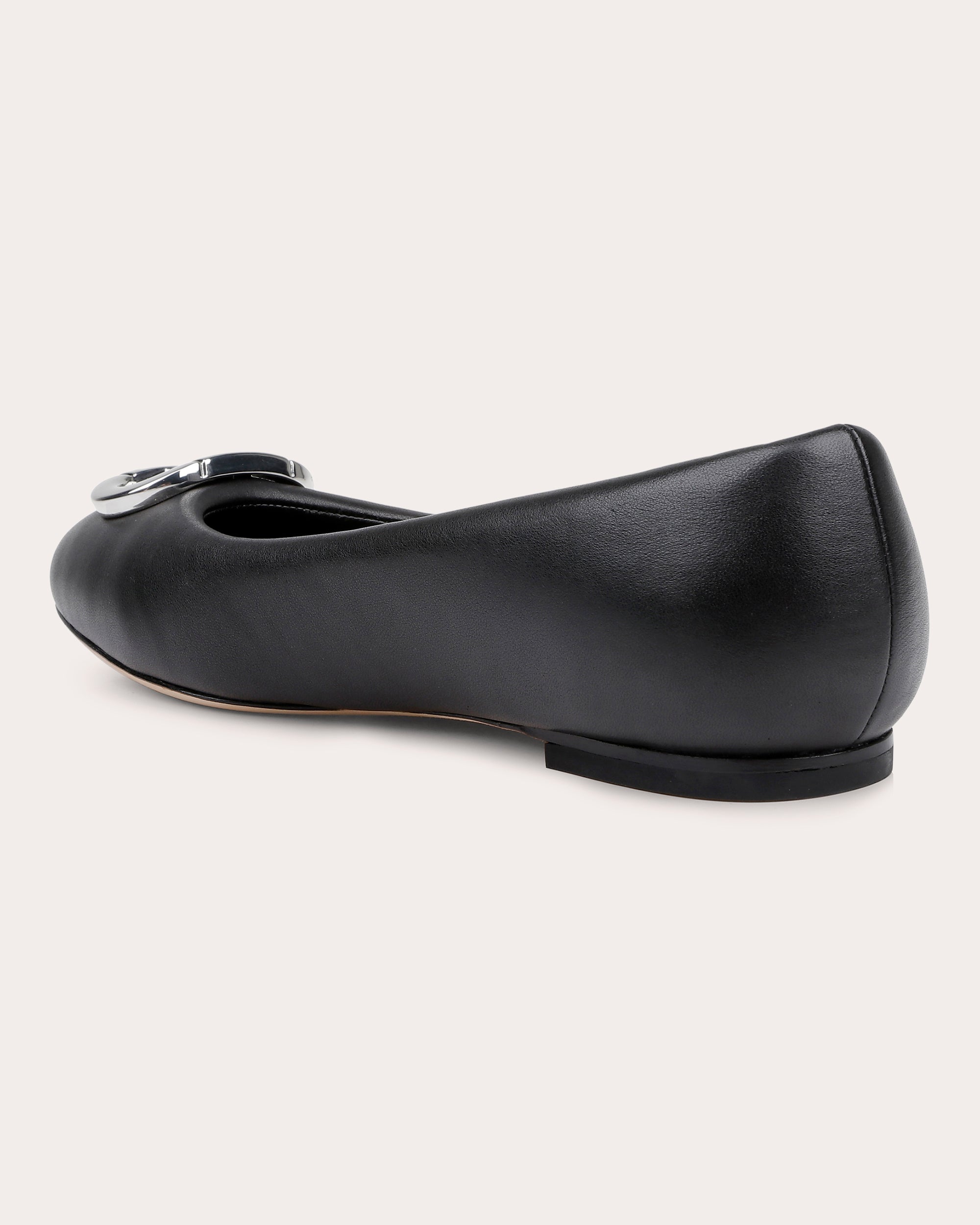 Prague Logo-Embellished Leather Flat