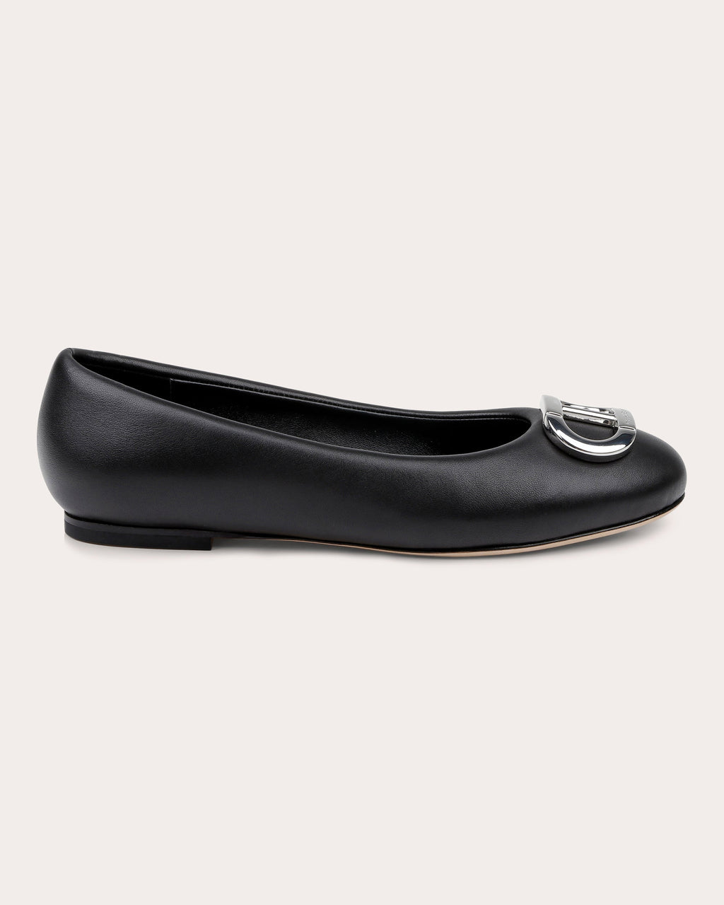 Prague Logo-Embellished Leather Flat
