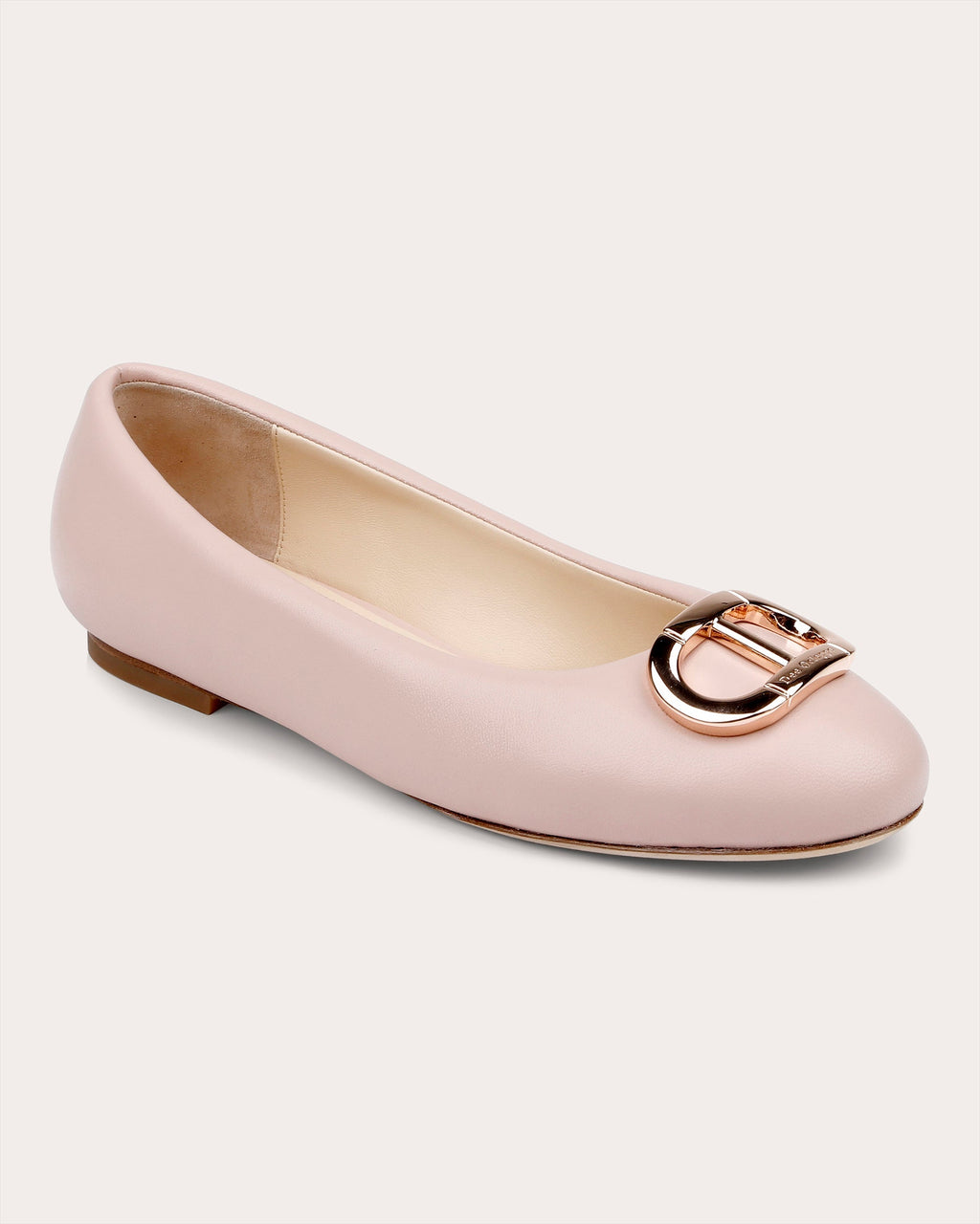 Prague Logo-Embellished Leather Flat