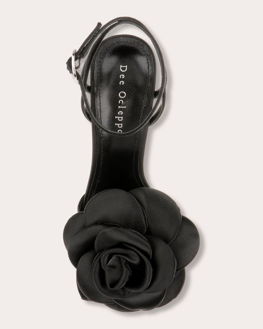 Aurora Rosette-Appliquéd Satin Sandal