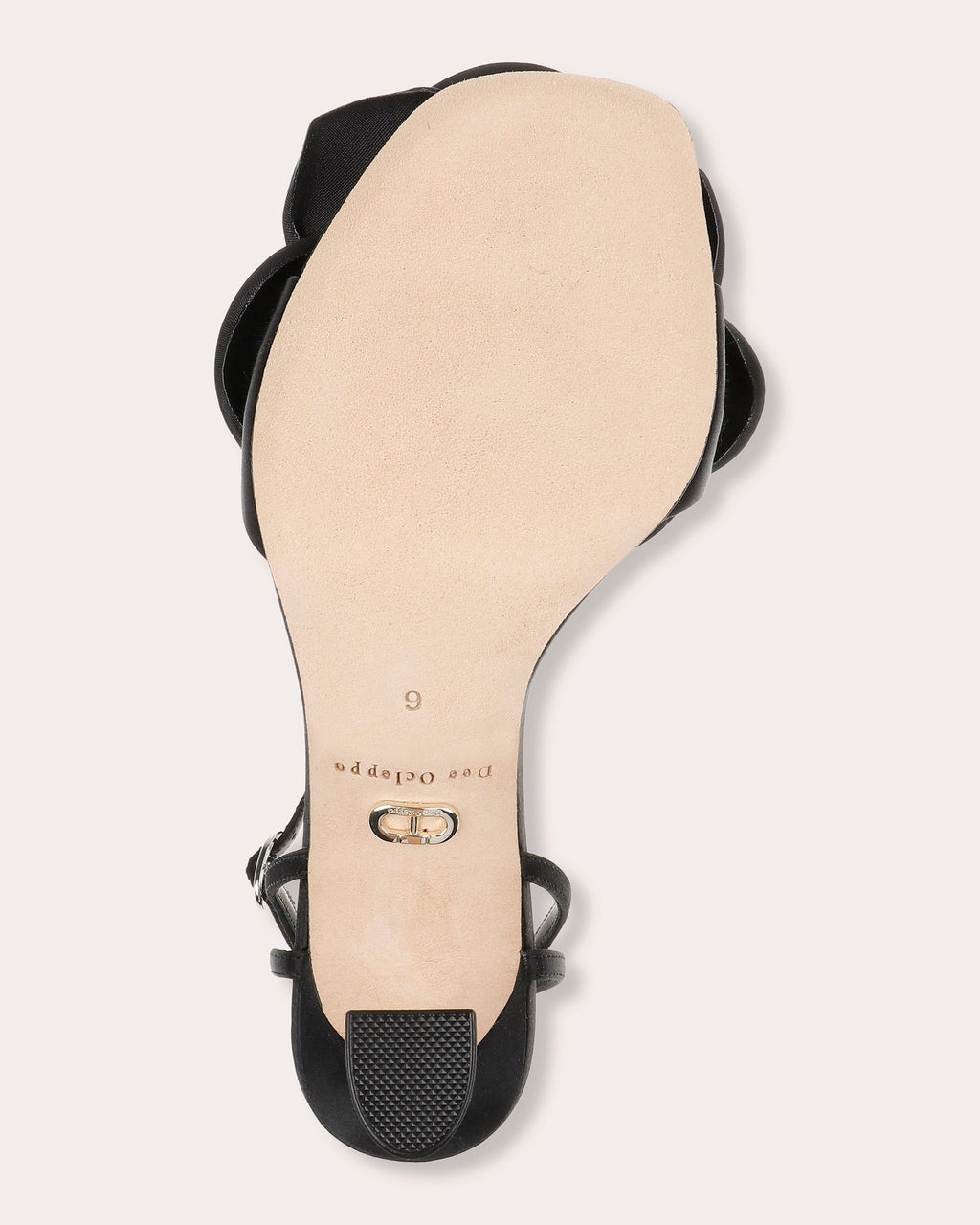 Aurora Rosette-Appliquéd Satin Sandal