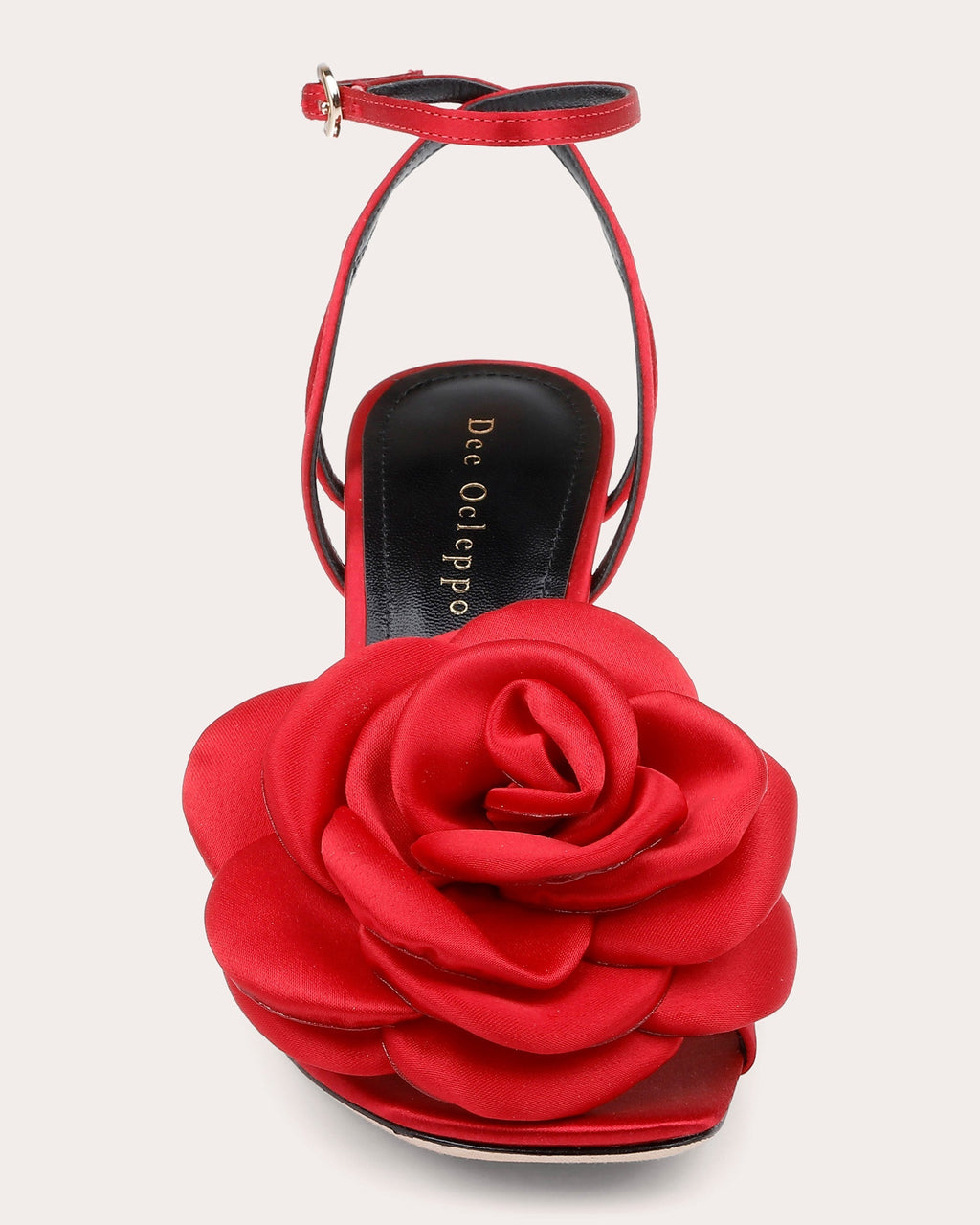Aurora Rosette-Appliquéd Satin Sandal