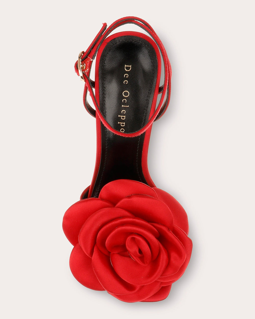 Aurora Rosette-Appliquéd Satin Sandal