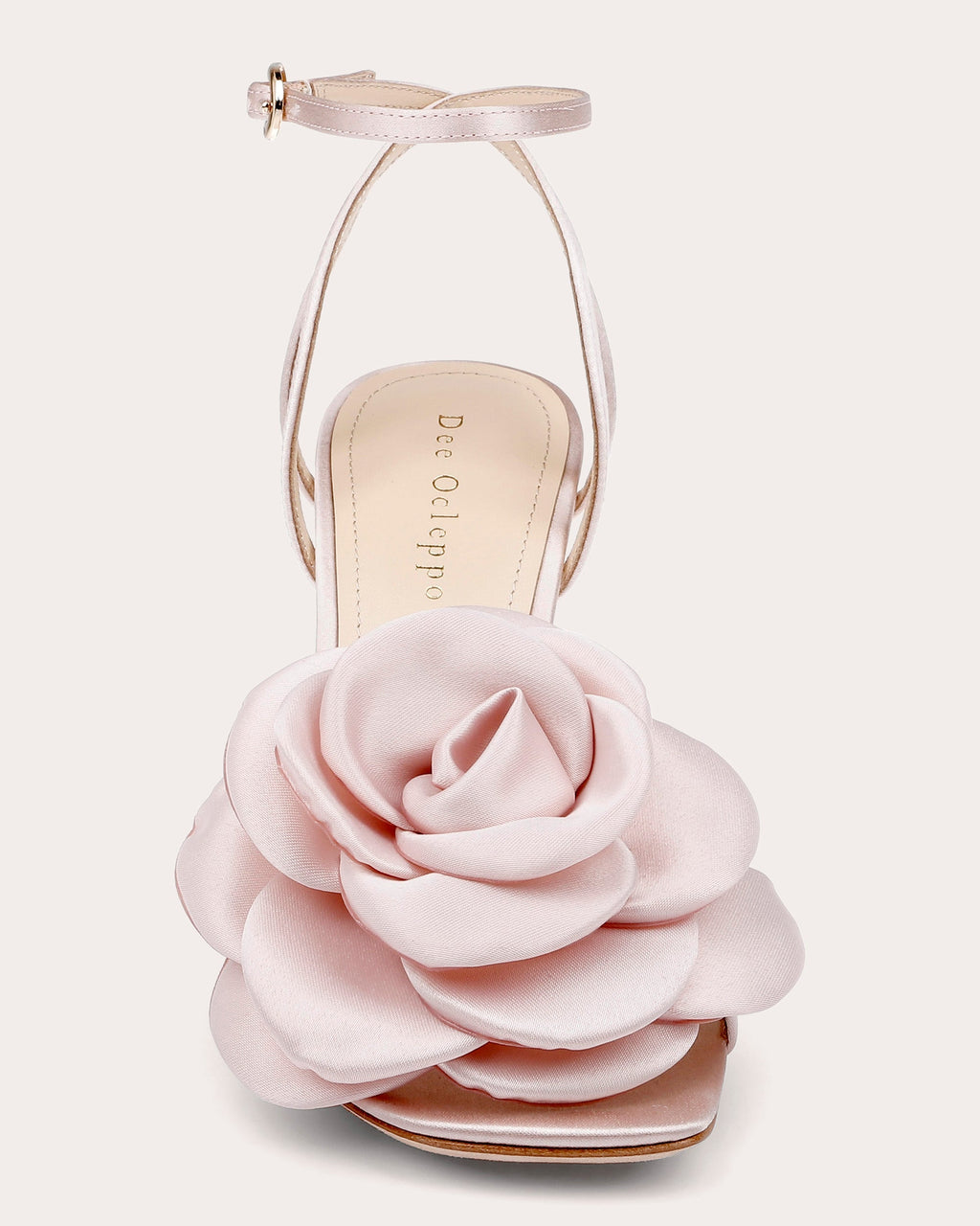 Aurora Rosette-Appliquéd Satin Sandal