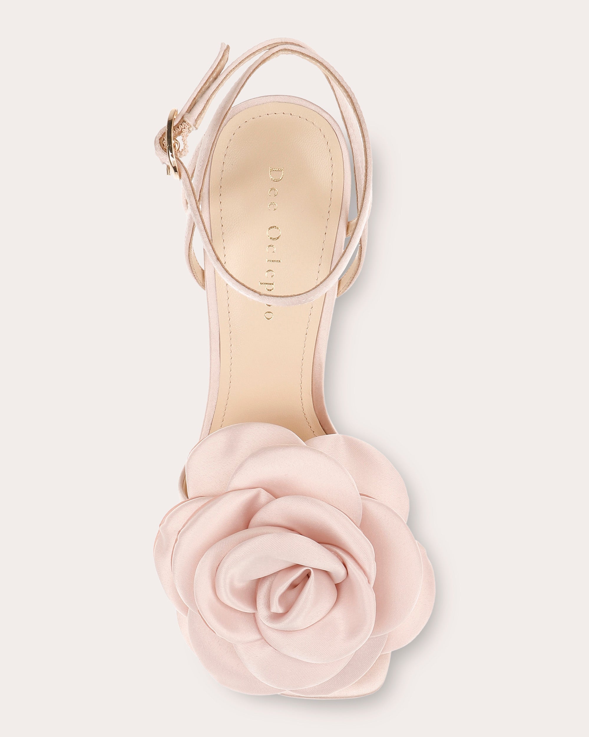 Aurora Rosette-Appliquéd Satin Sandal