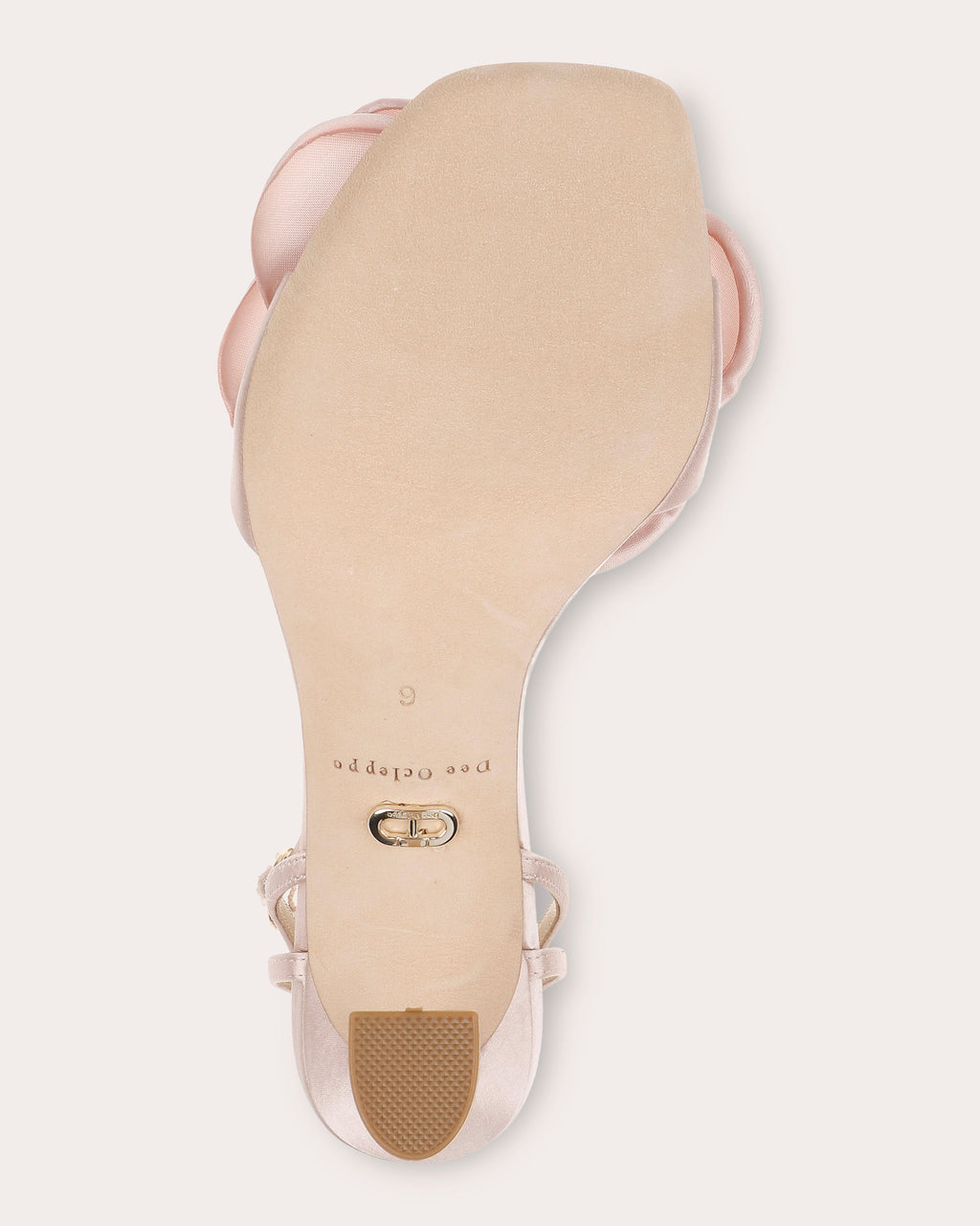 Aurora Rosette-Appliquéd Satin Sandal