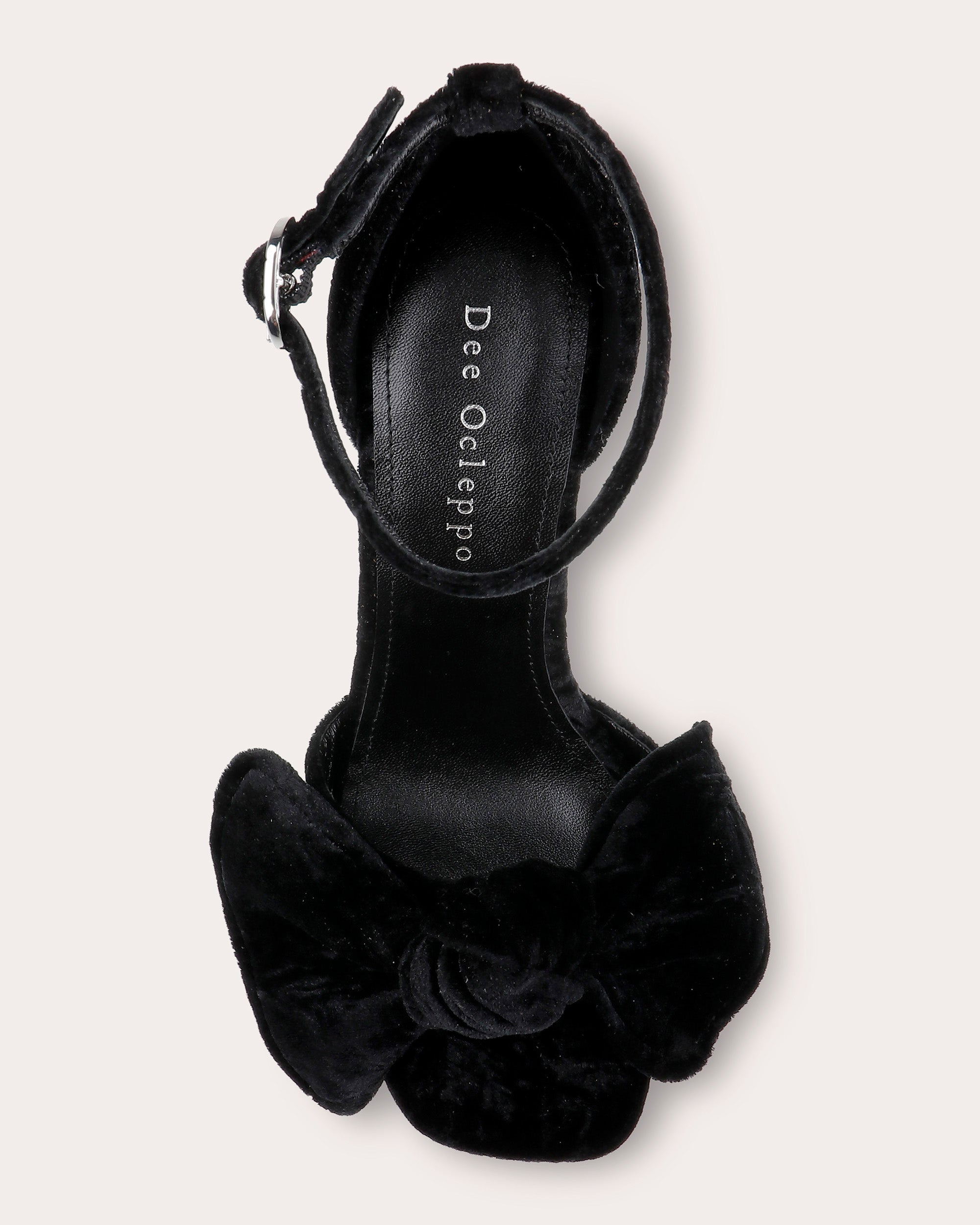 Benton Bow-Embellished Crushed-Velvet Platform Sandal