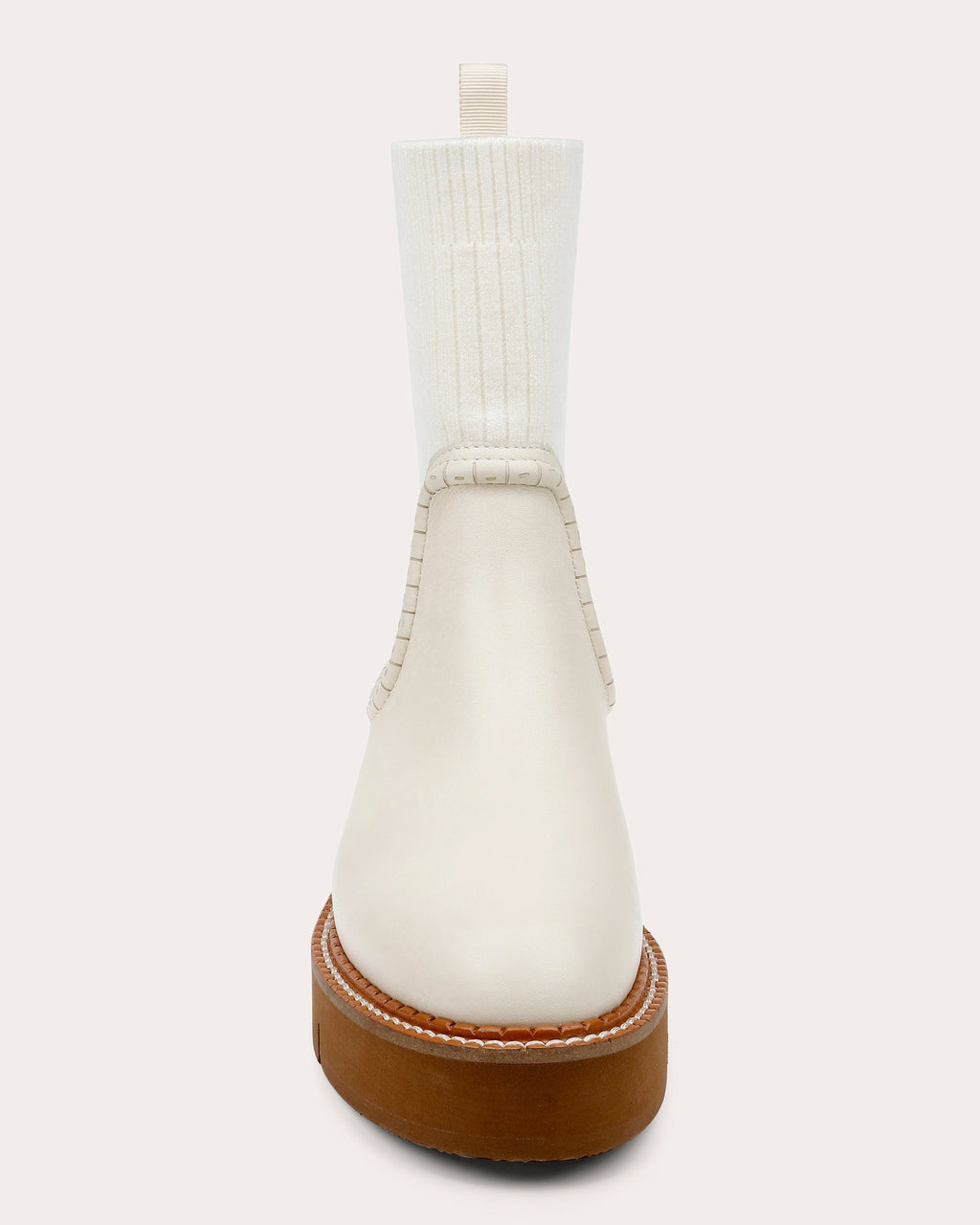 Kingman Ribbed-Trimmed Leather Boot