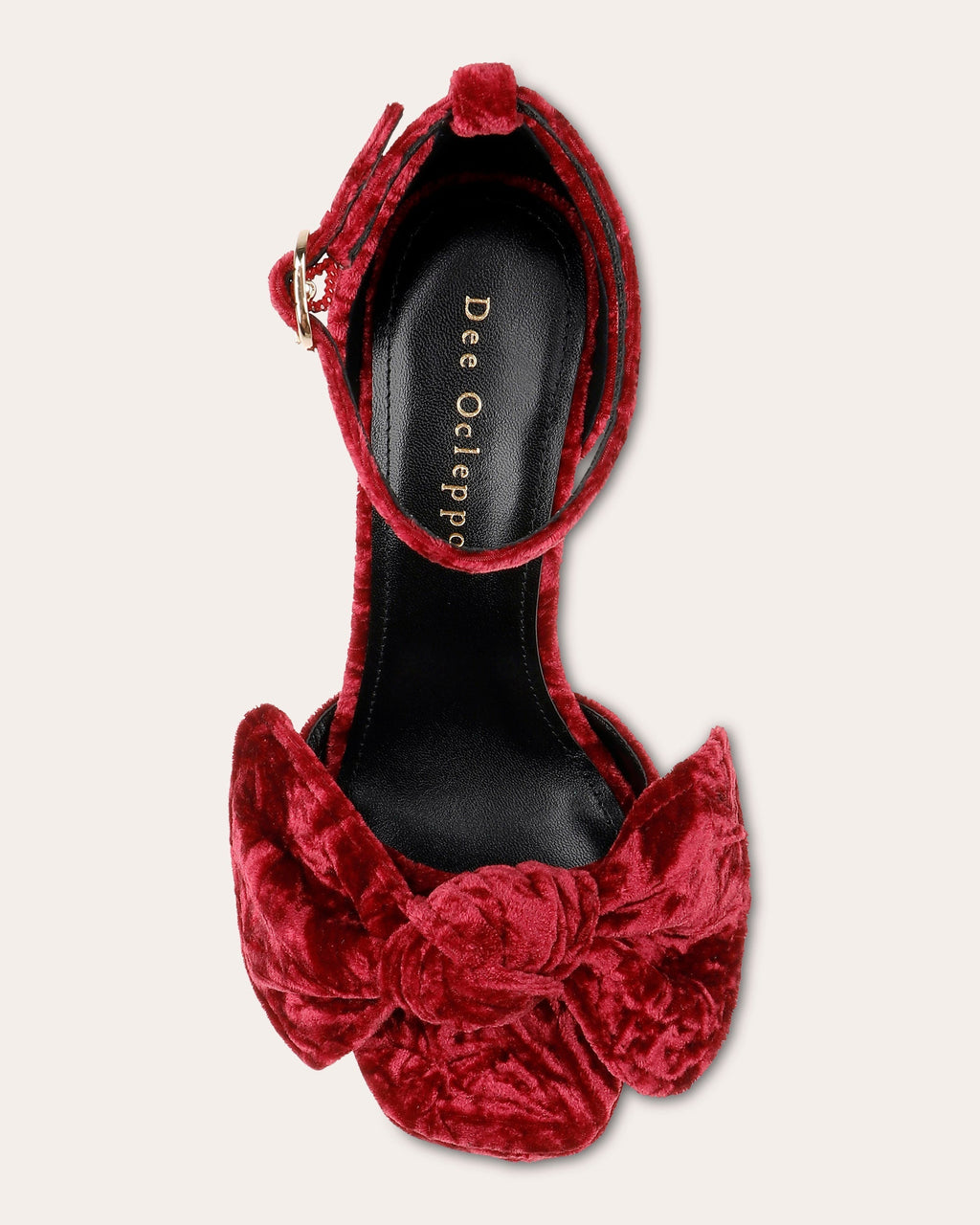 Benton Bow-Embellished Crushed-Velvet Platform Sandal