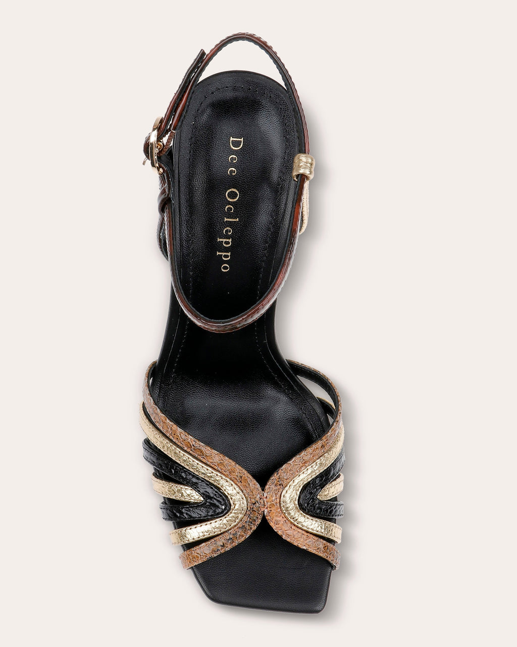 Carmel Metallic-Leather Sandal