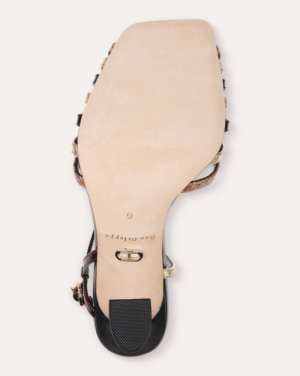 Carmel Metallic-Leather Sandal