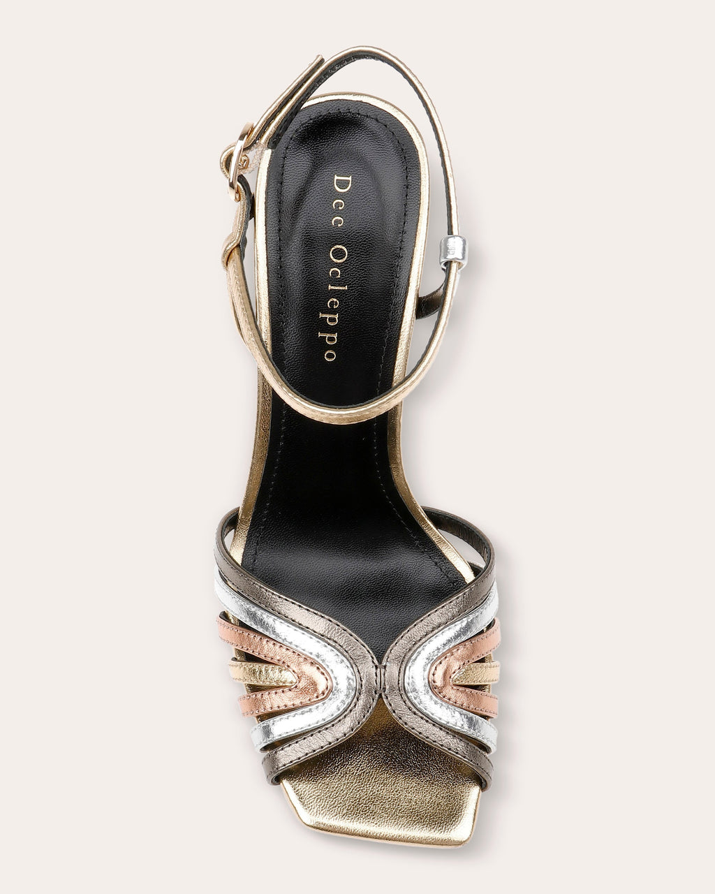 Carmel Metallic-Leather Sandal