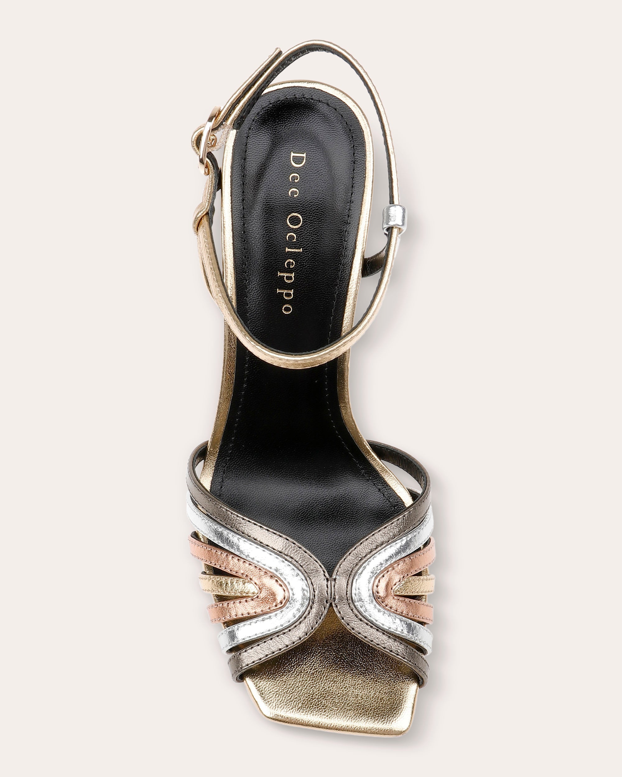 Carmel Metallic-Leather Sandal