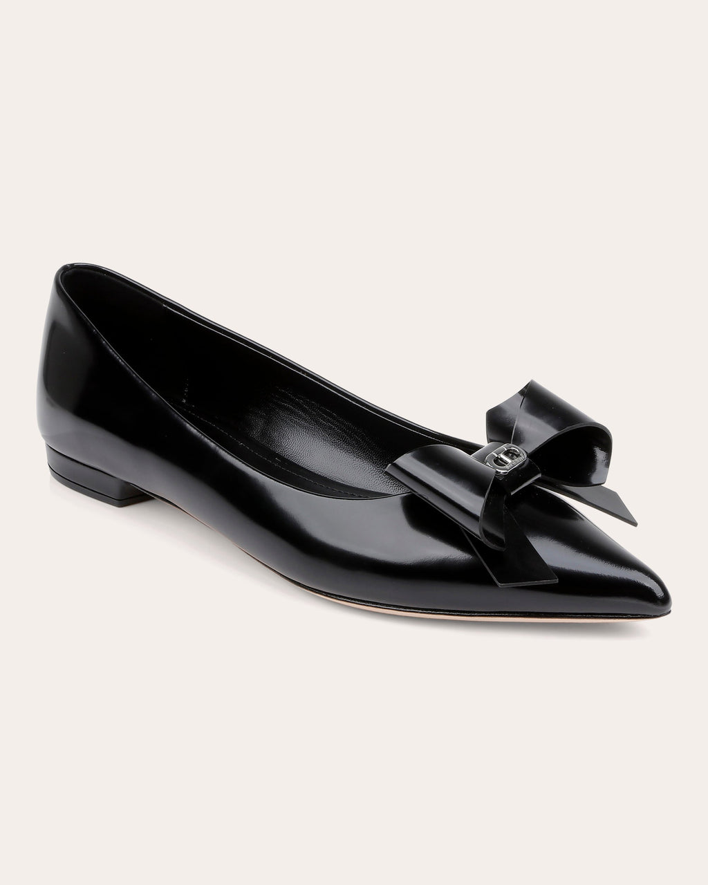 Clinton Bow-Embellished Patent-Leather Flat