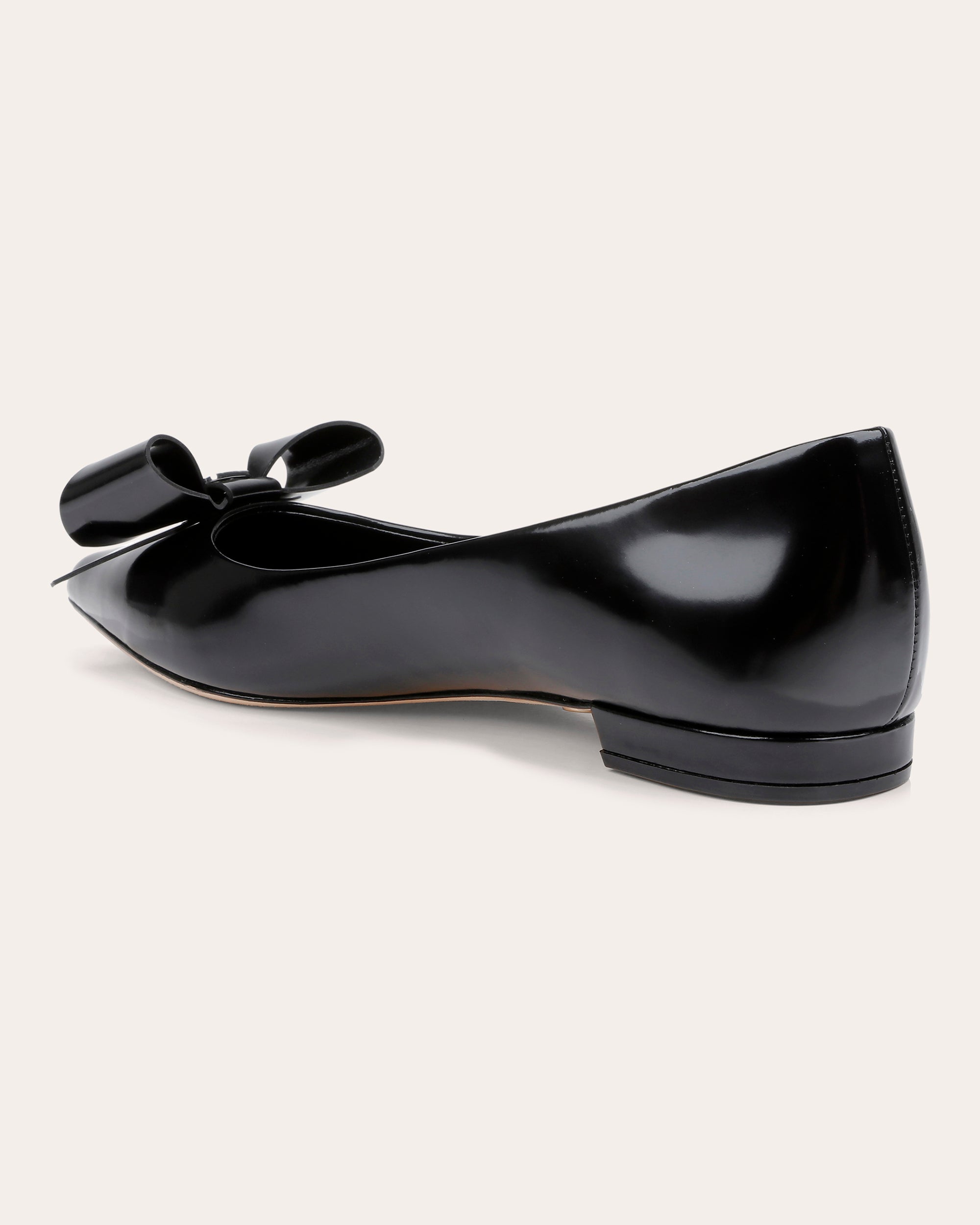 Clinton Bow-Embellished Patent-Leather Flat