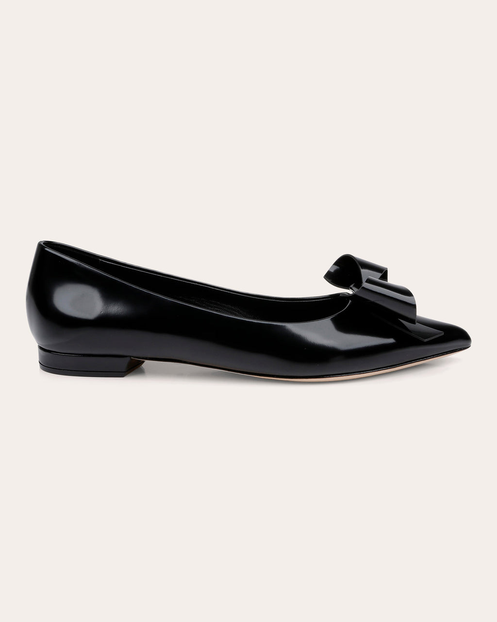 Clinton Bow-Embellished Patent-Leather Flat