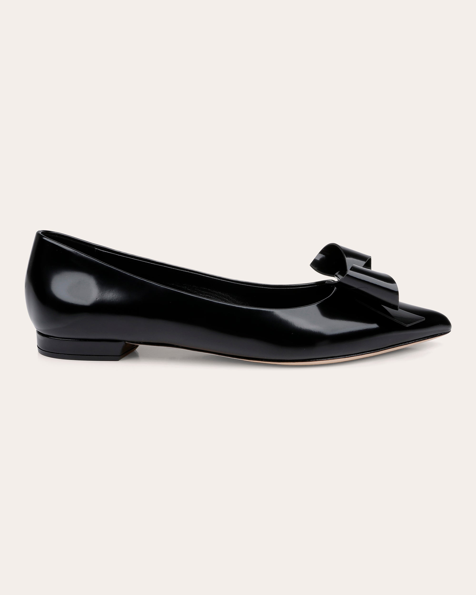Clinton Bow-Embellished Patent-Leather Flat