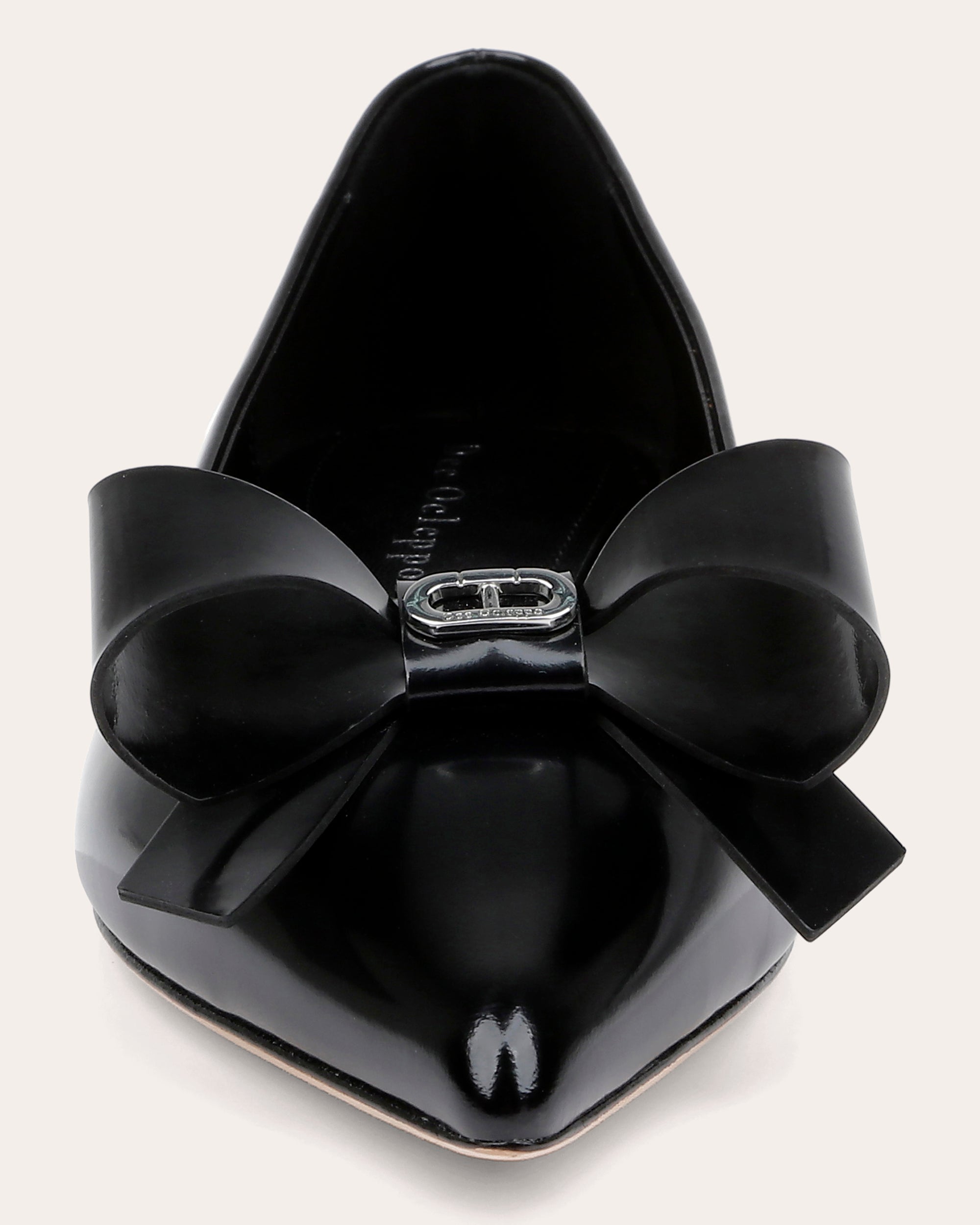 Clinton Bow-Embellished Patent-Leather Flat