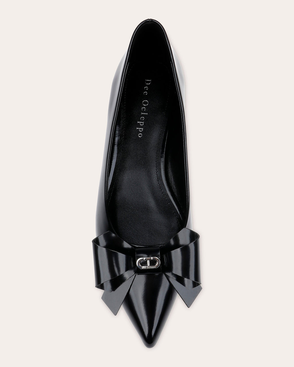 Clinton Bow-Embellished Patent-Leather Flat