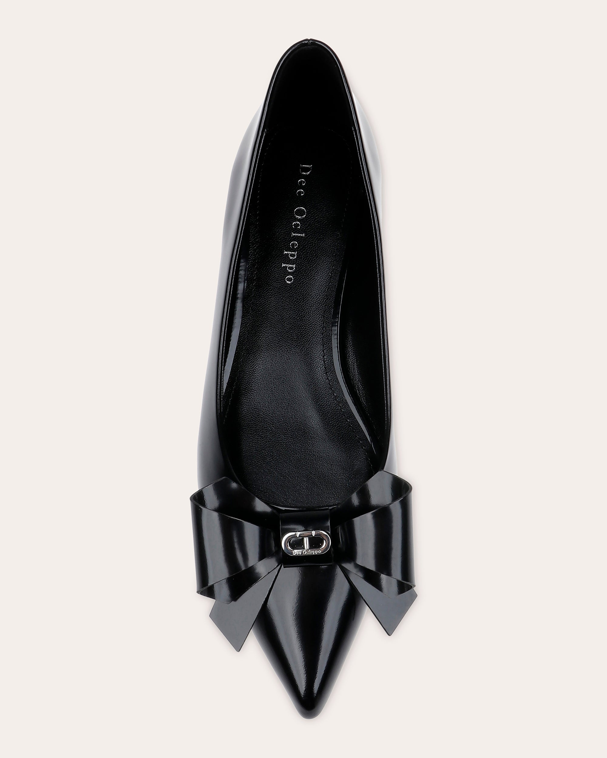 Clinton Bow-Embellished Patent-Leather Flat