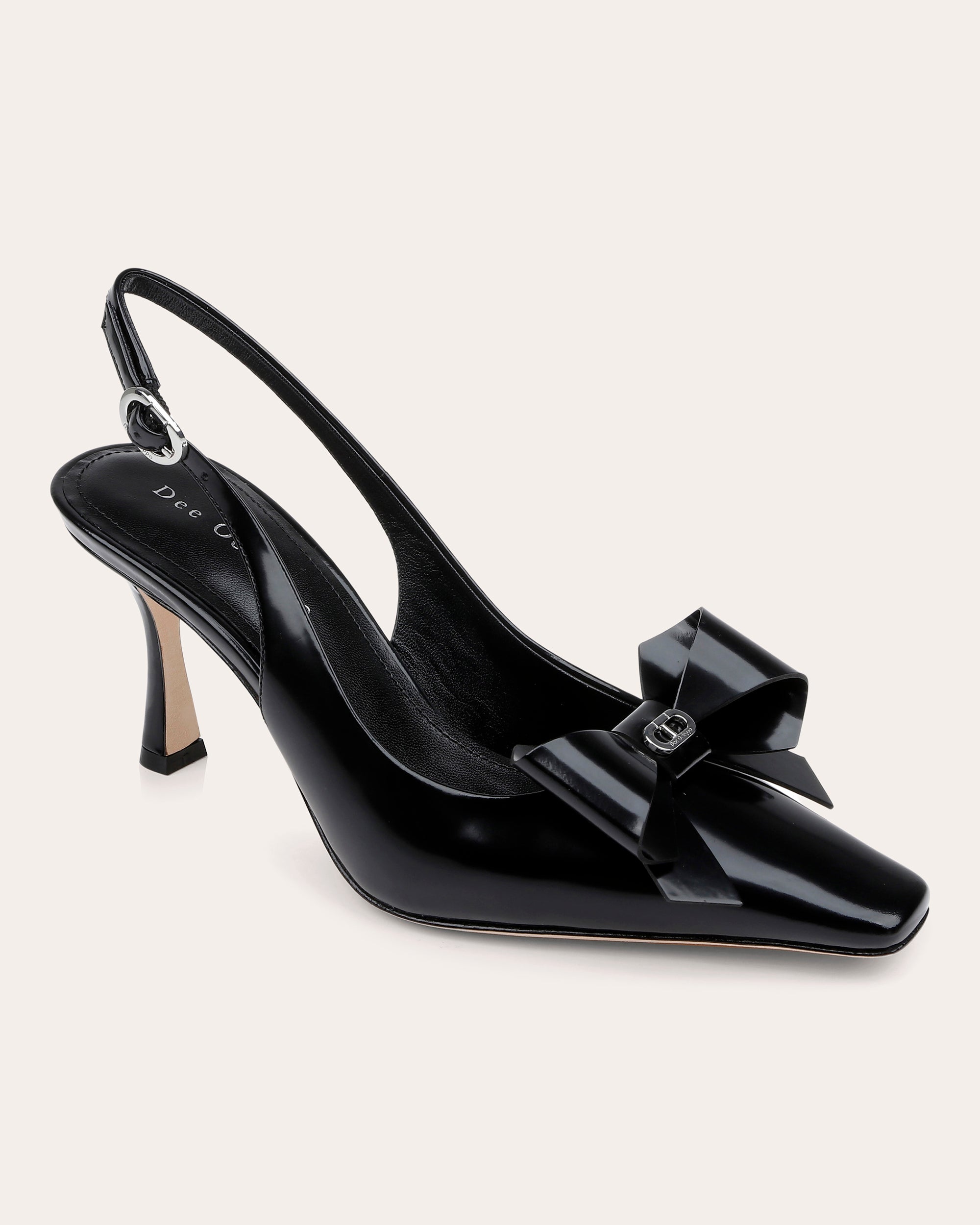 Coronado Bow-Embellished Leather Slingback Pump