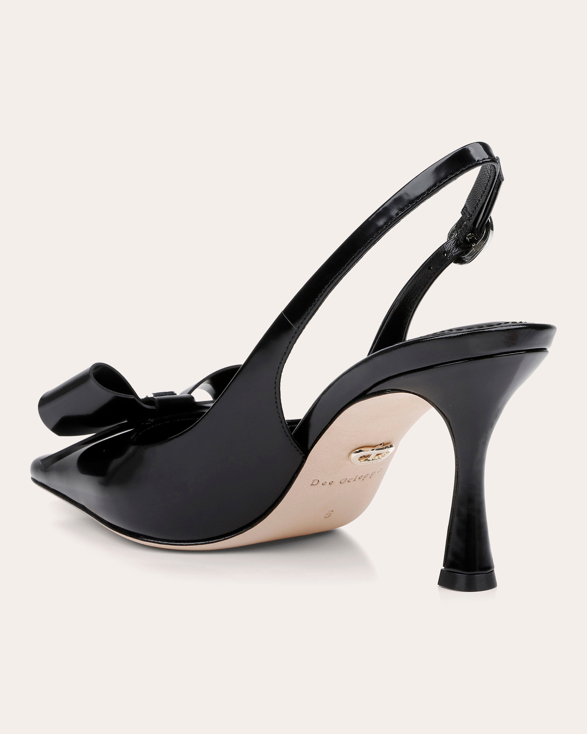 Coronado Bow-Embellished Leather Slingback Pump