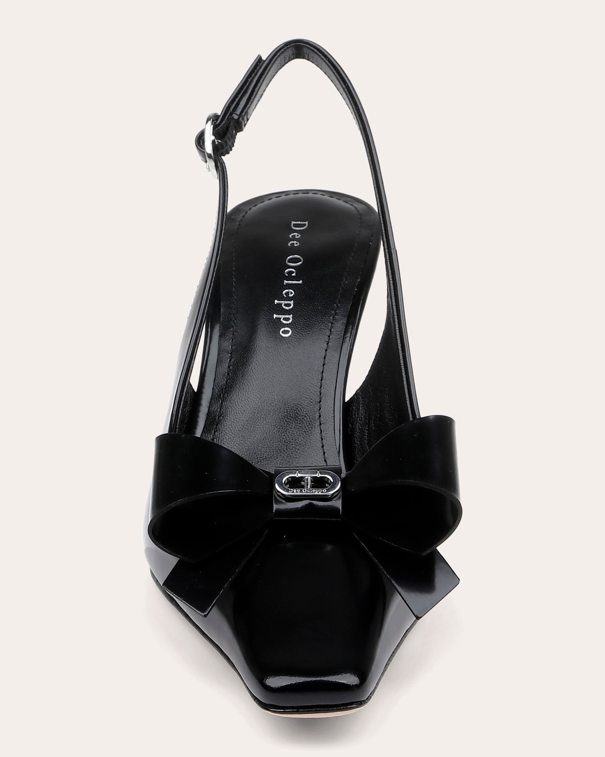 Coronado Bow-Embellished Leather Slingback Pump