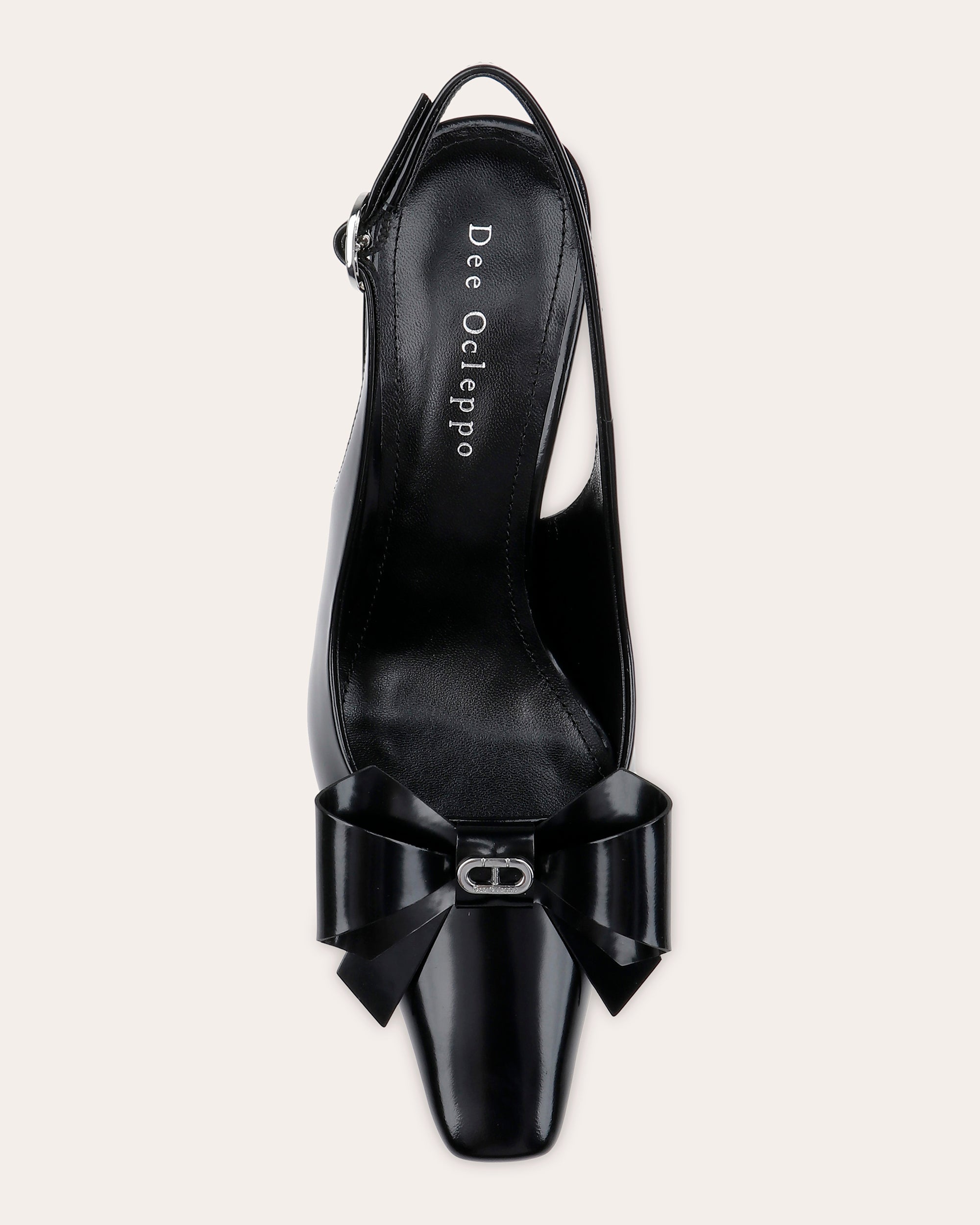 Coronado Bow-Embellished Leather Slingback Pump