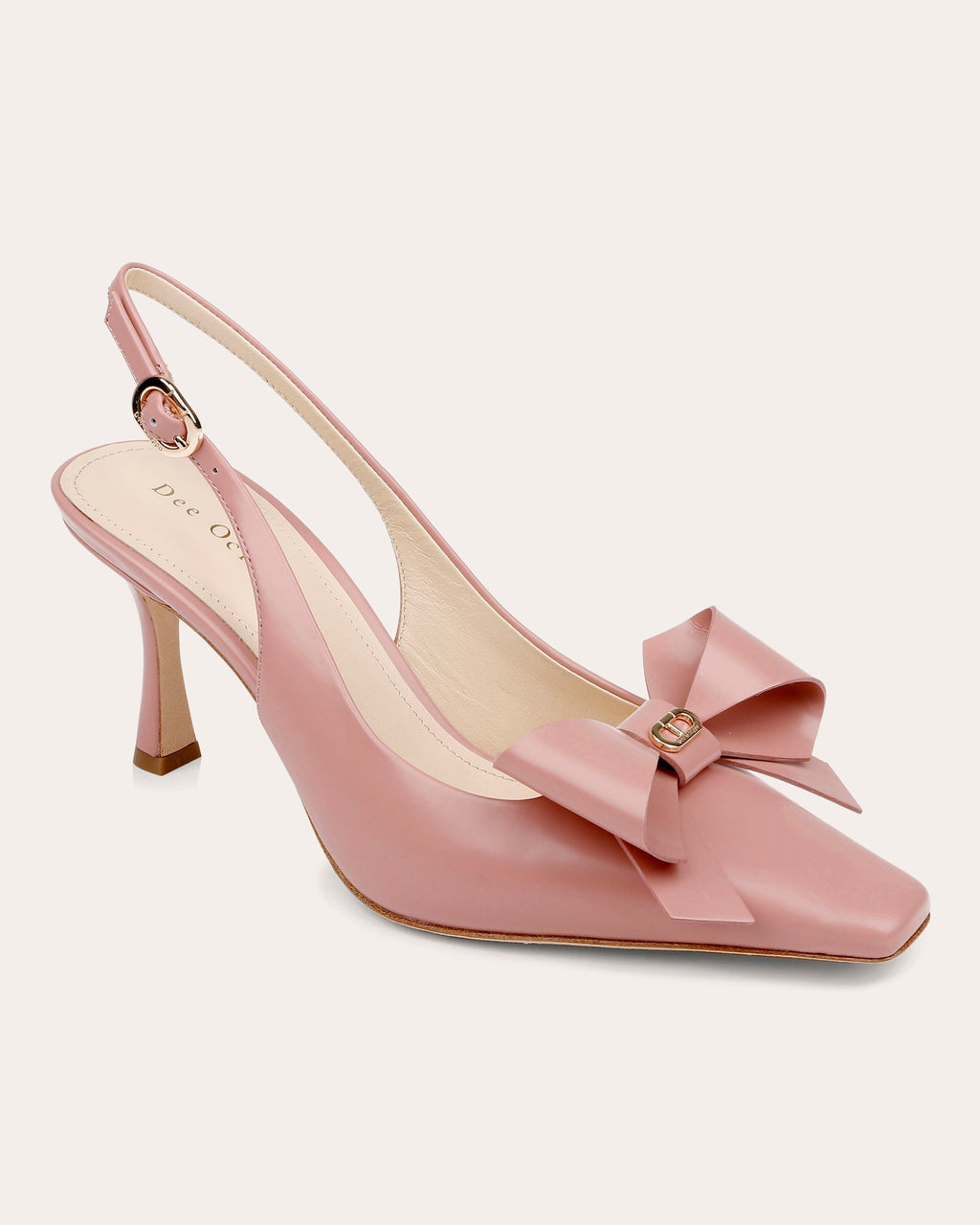 Coronado Bow-Embellished Leather Slingback Pump