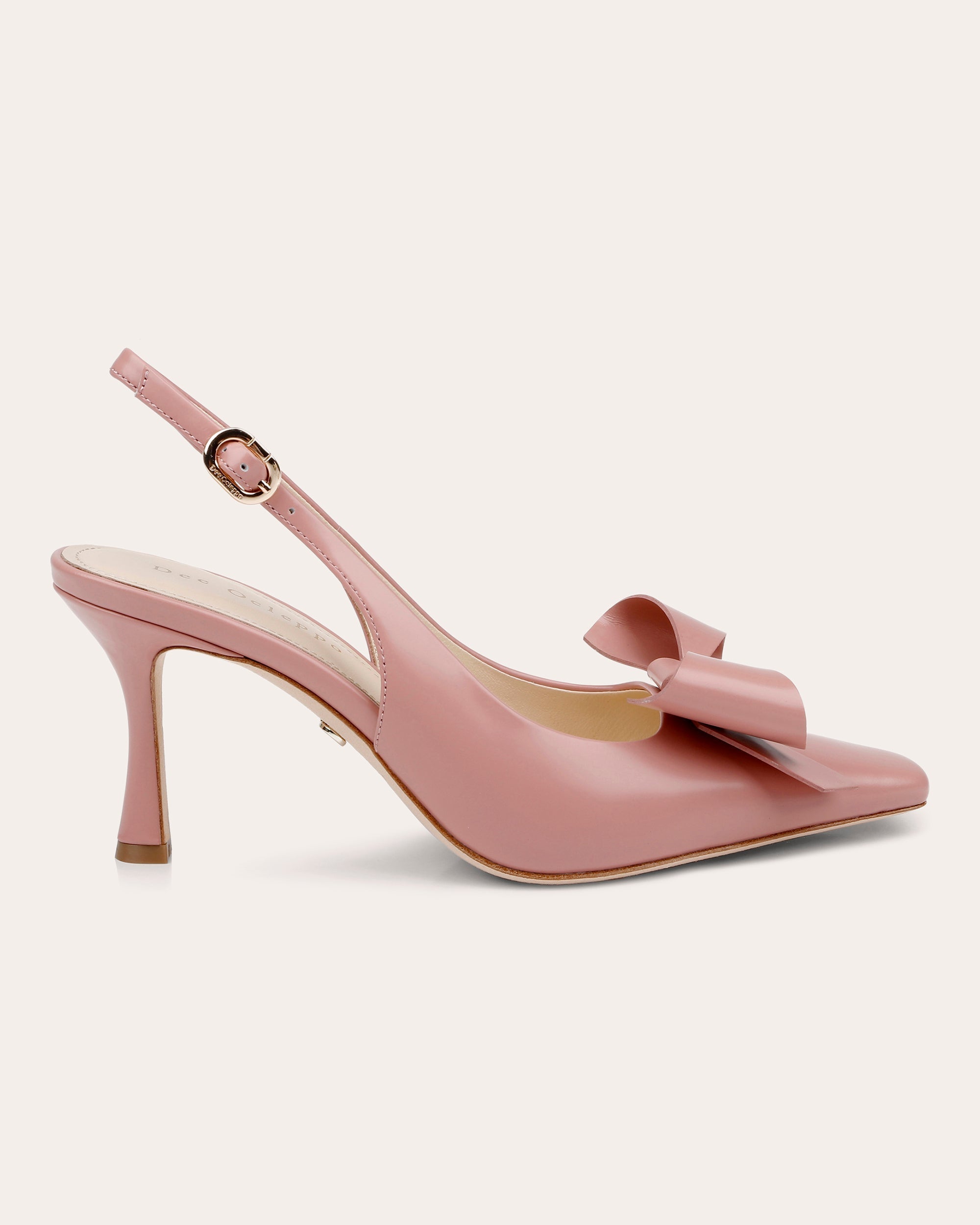 Coronado Bow-Embellished Leather Slingback Pump