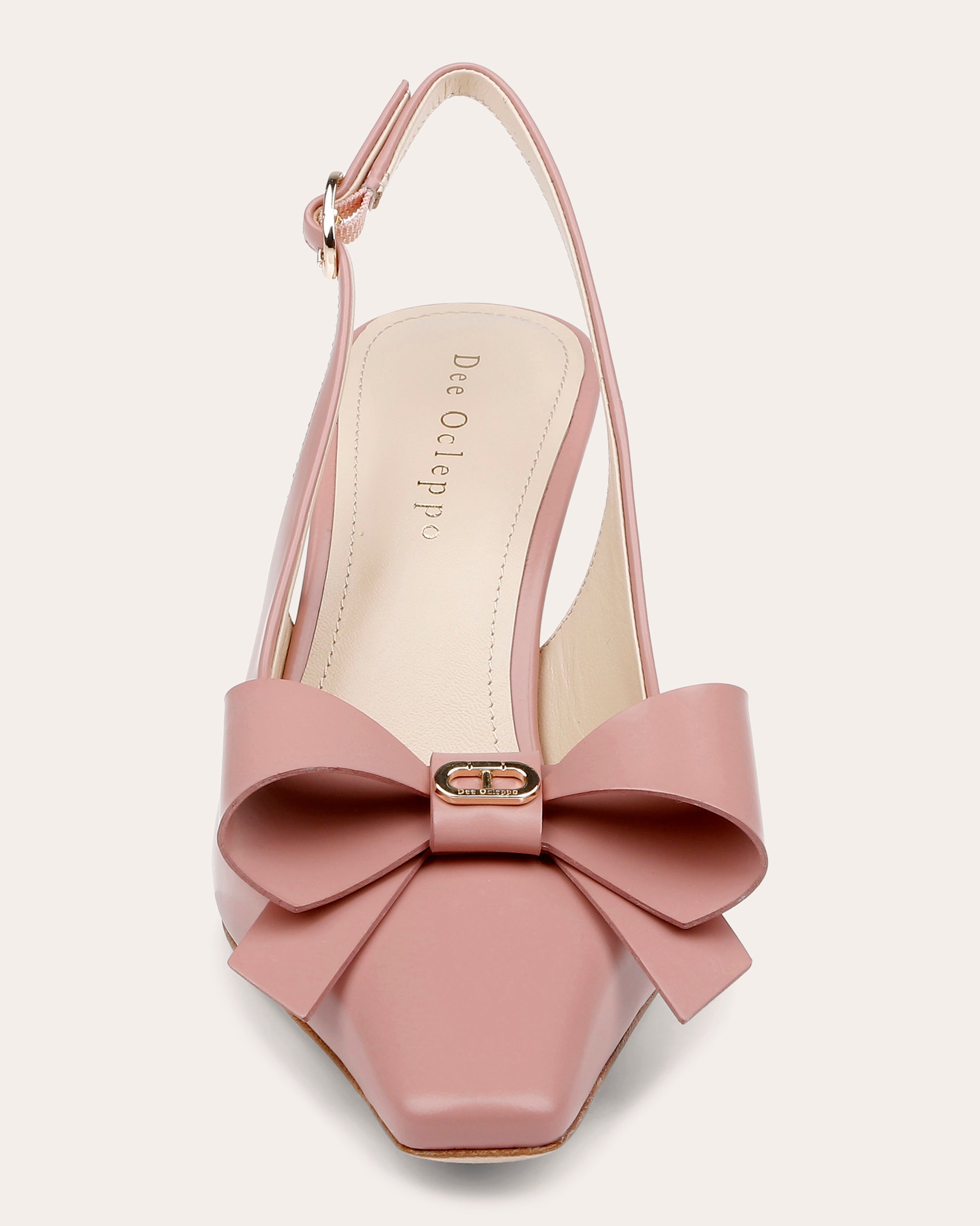 Coronado Bow-Embellished Leather Slingback Pump