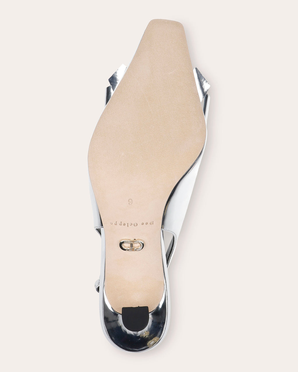 Coronado Bow-Embellished Metallic-Leather Slingback Pump
