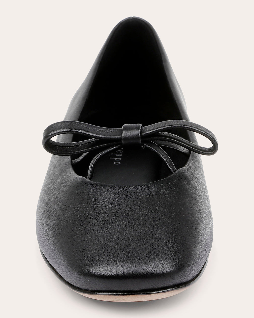 Dixon Bow-Embellished Leather Ballet Flat