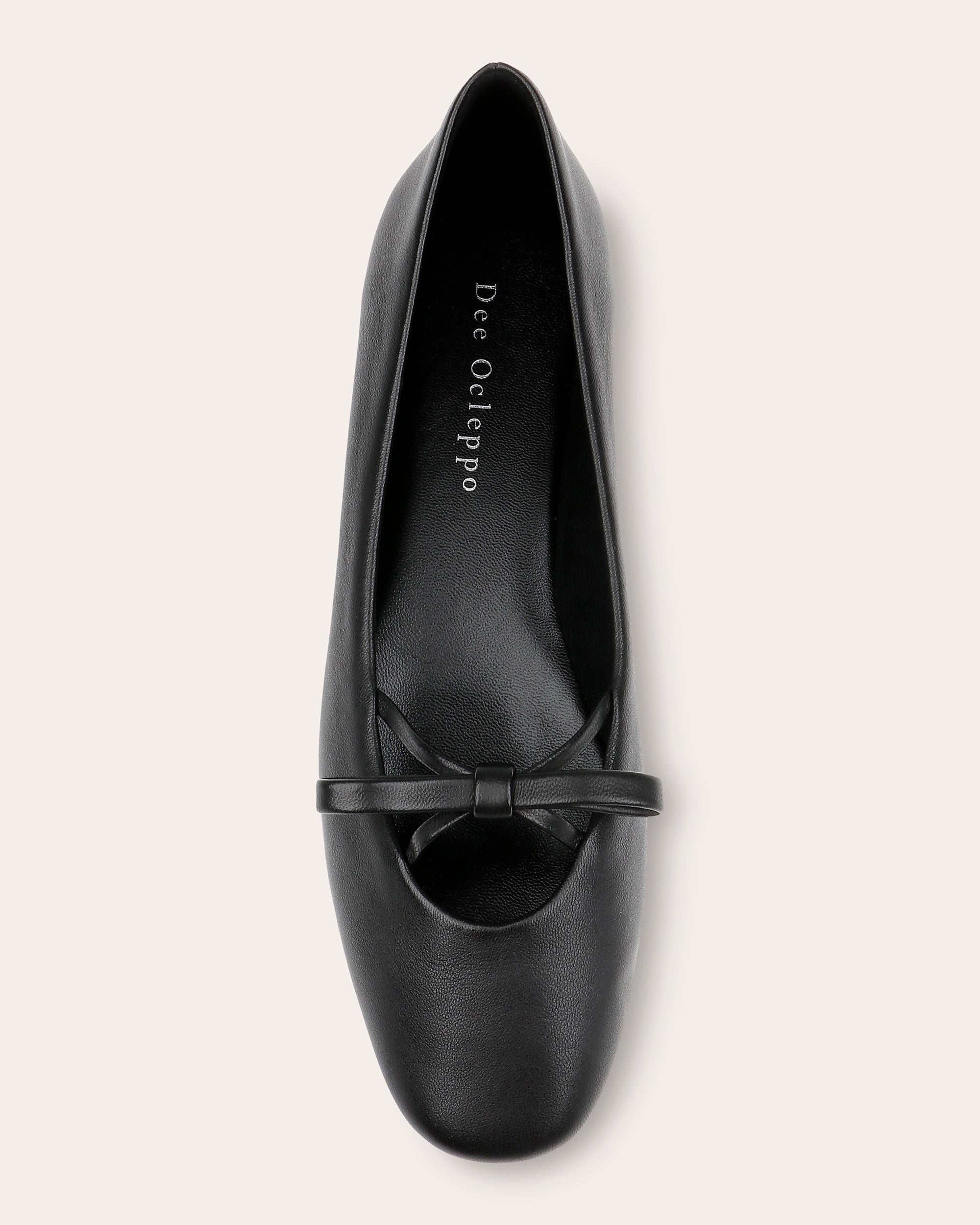 Dixon Bow-Embellished Leather Ballet Flat