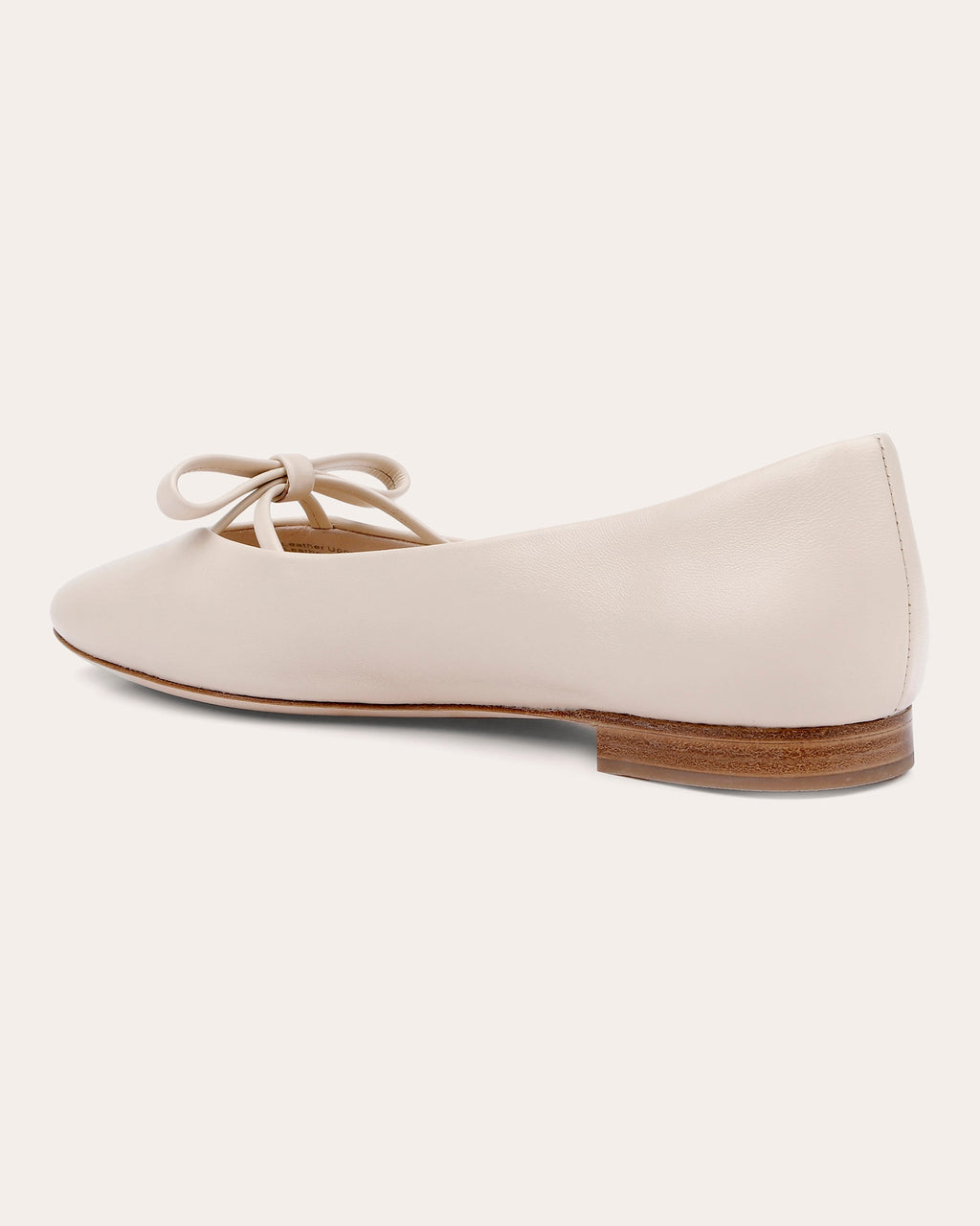 Dixon Bow-Embellished Leather Ballet Flat