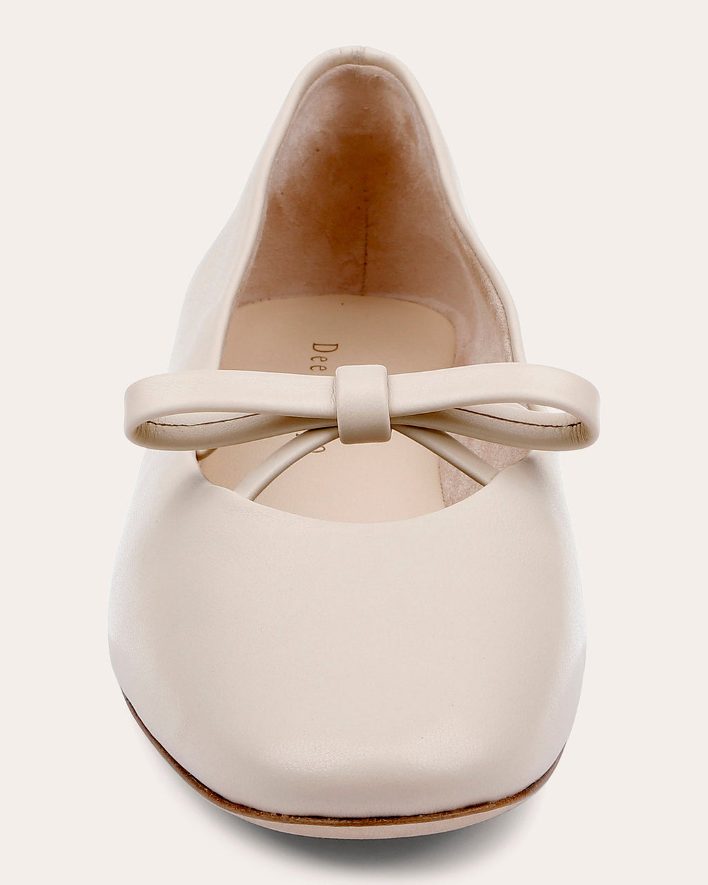 Dixon Bow-Embellished Leather Ballet Flat