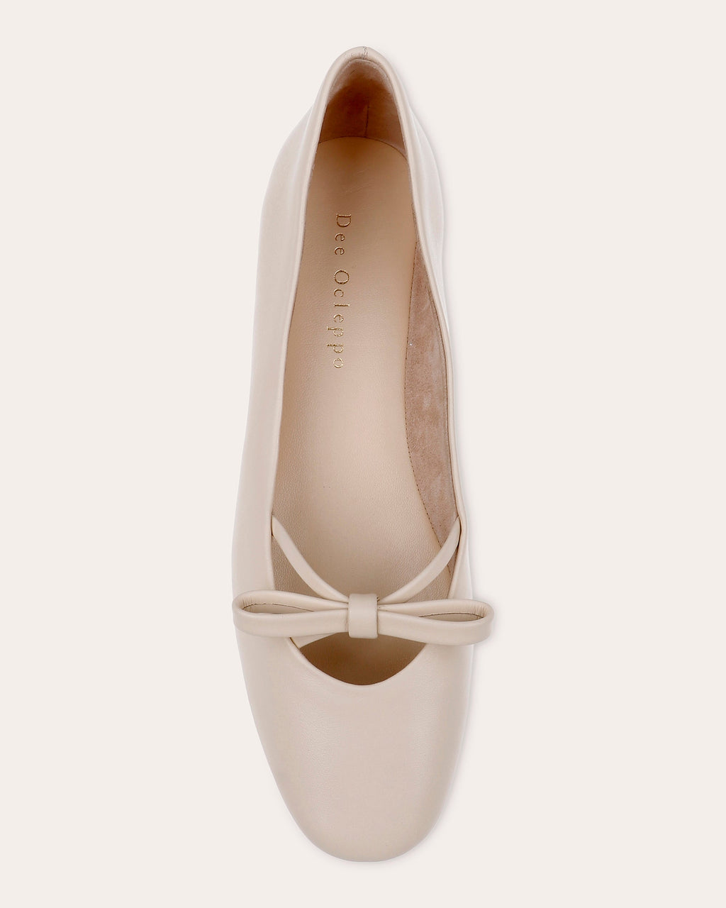 Dixon Bow-Embellished Leather Ballet Flat