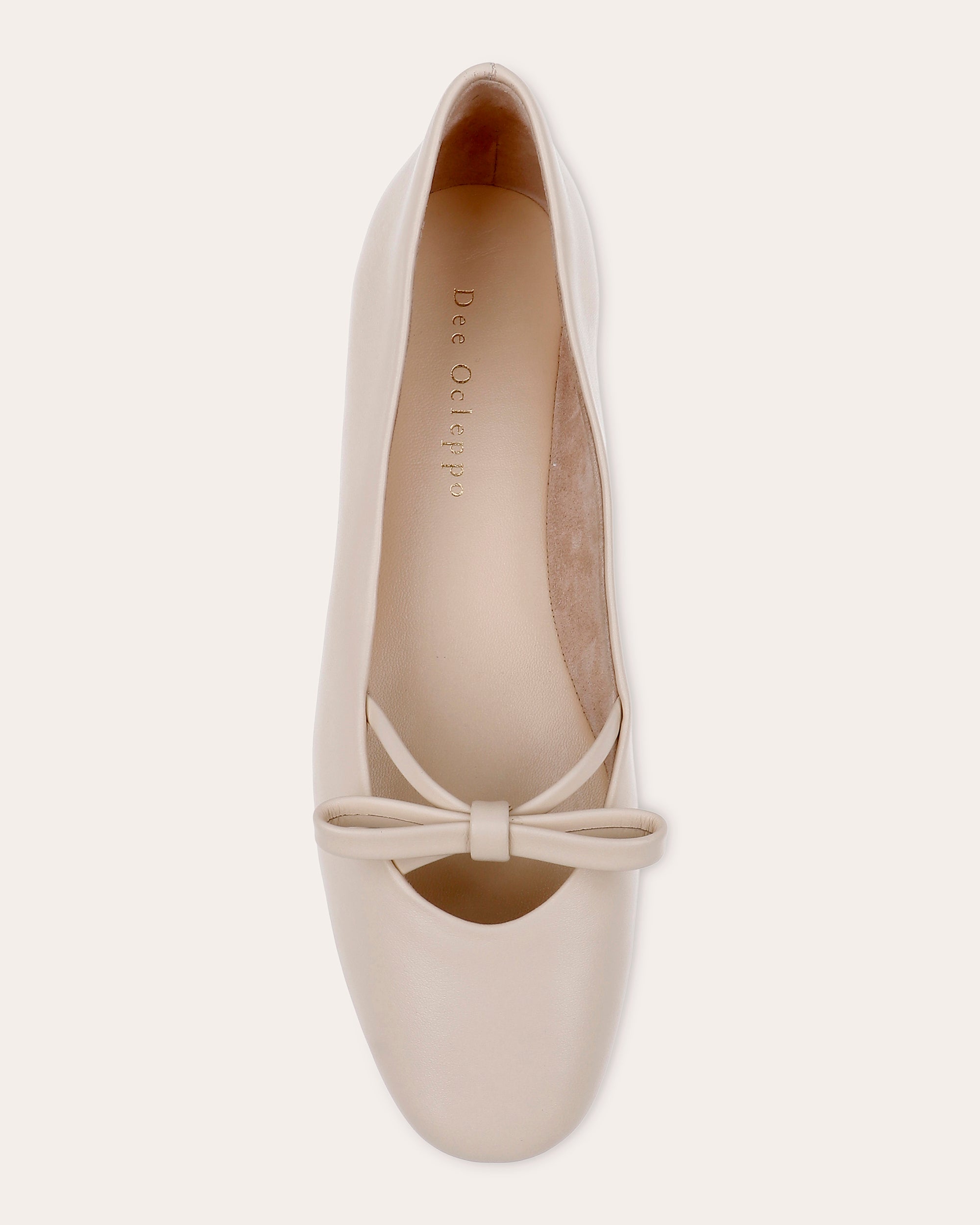 Dixon Bow-Embellished Leather Ballet Flat