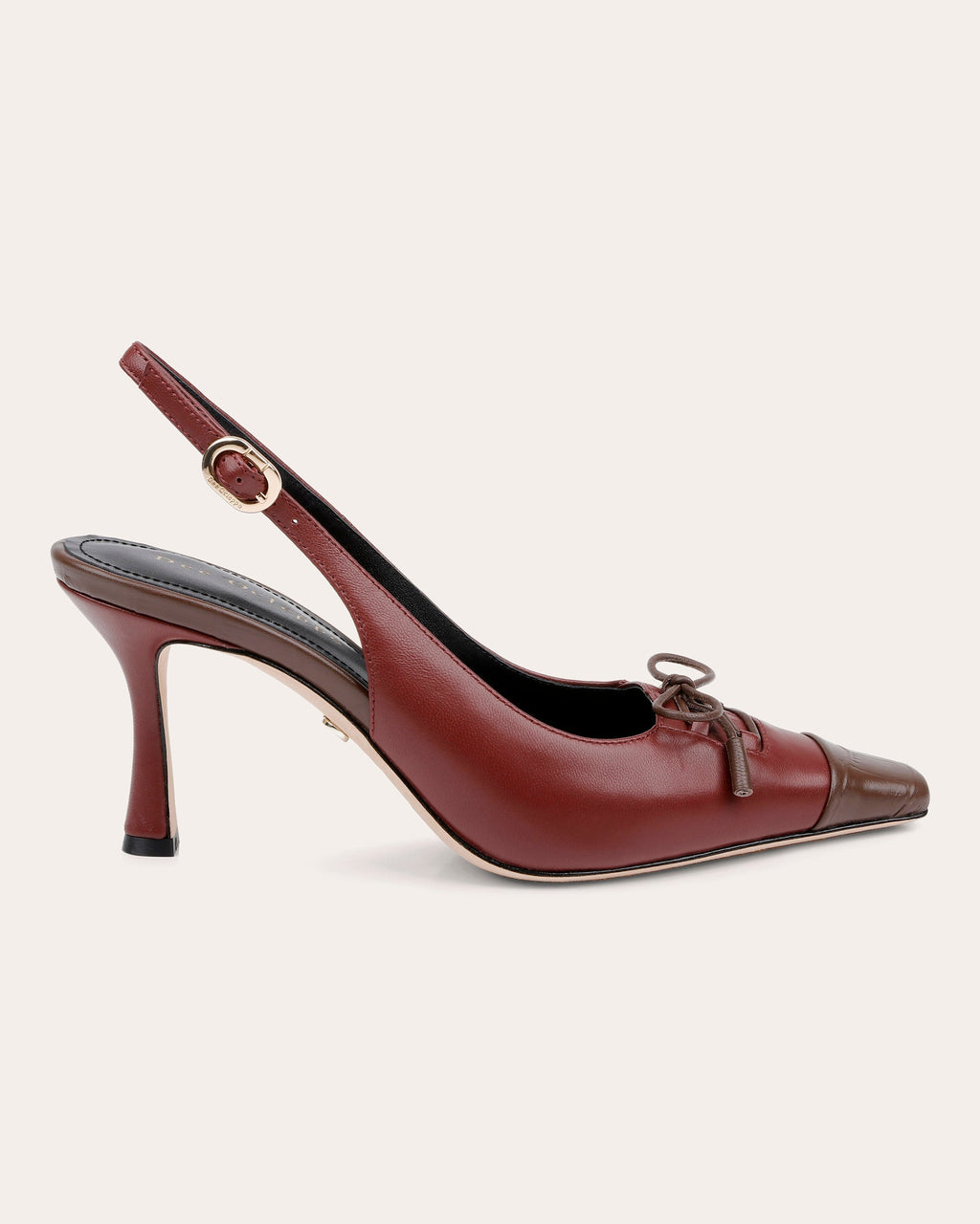 Fremont Embossed-Trimmed Leather Slingback