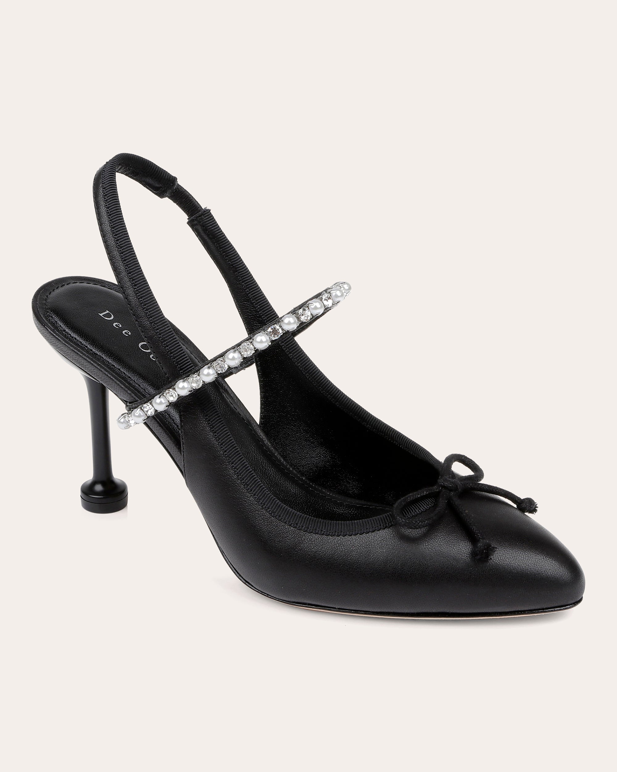 Houston Embellished Leather Slingback Pump