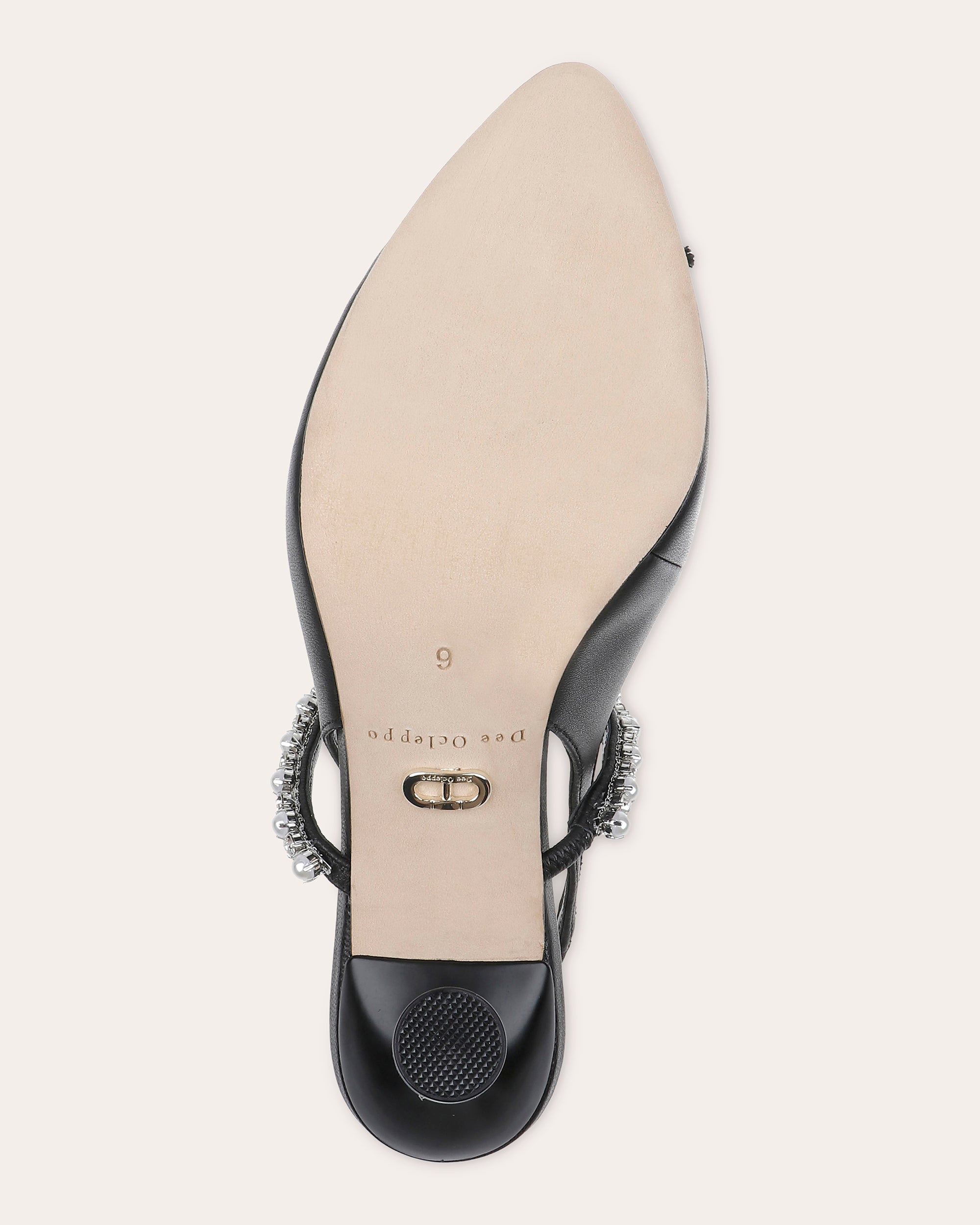 Houston Embellished Leather Slingback Pump