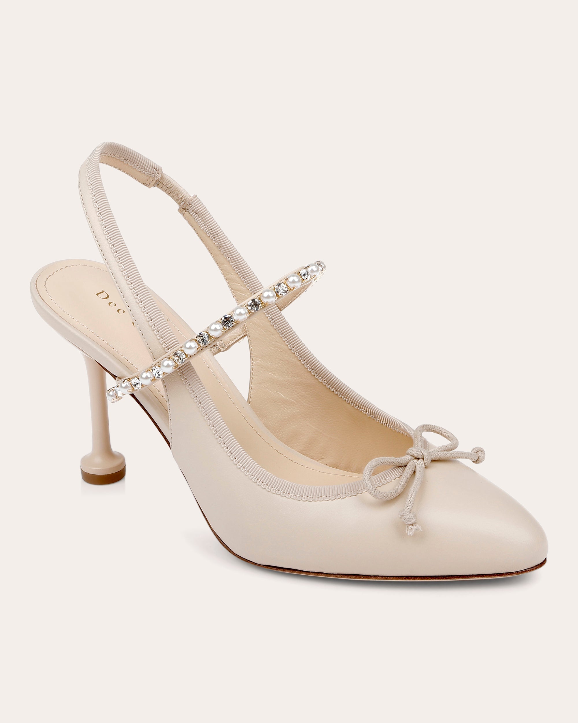 Houston Embellished Leather Slingback Pump
