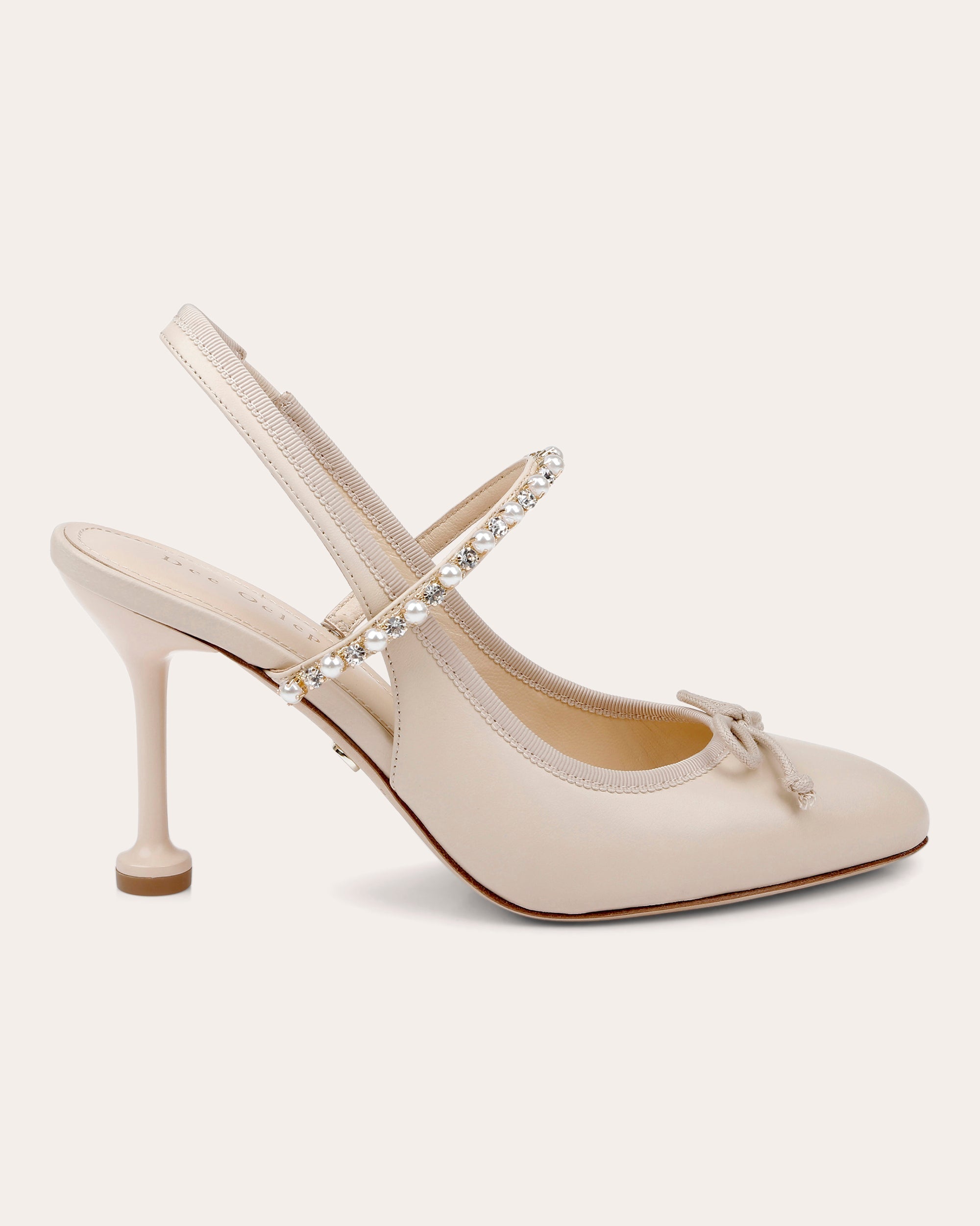 Houston Embellished Leather Slingback Pump
