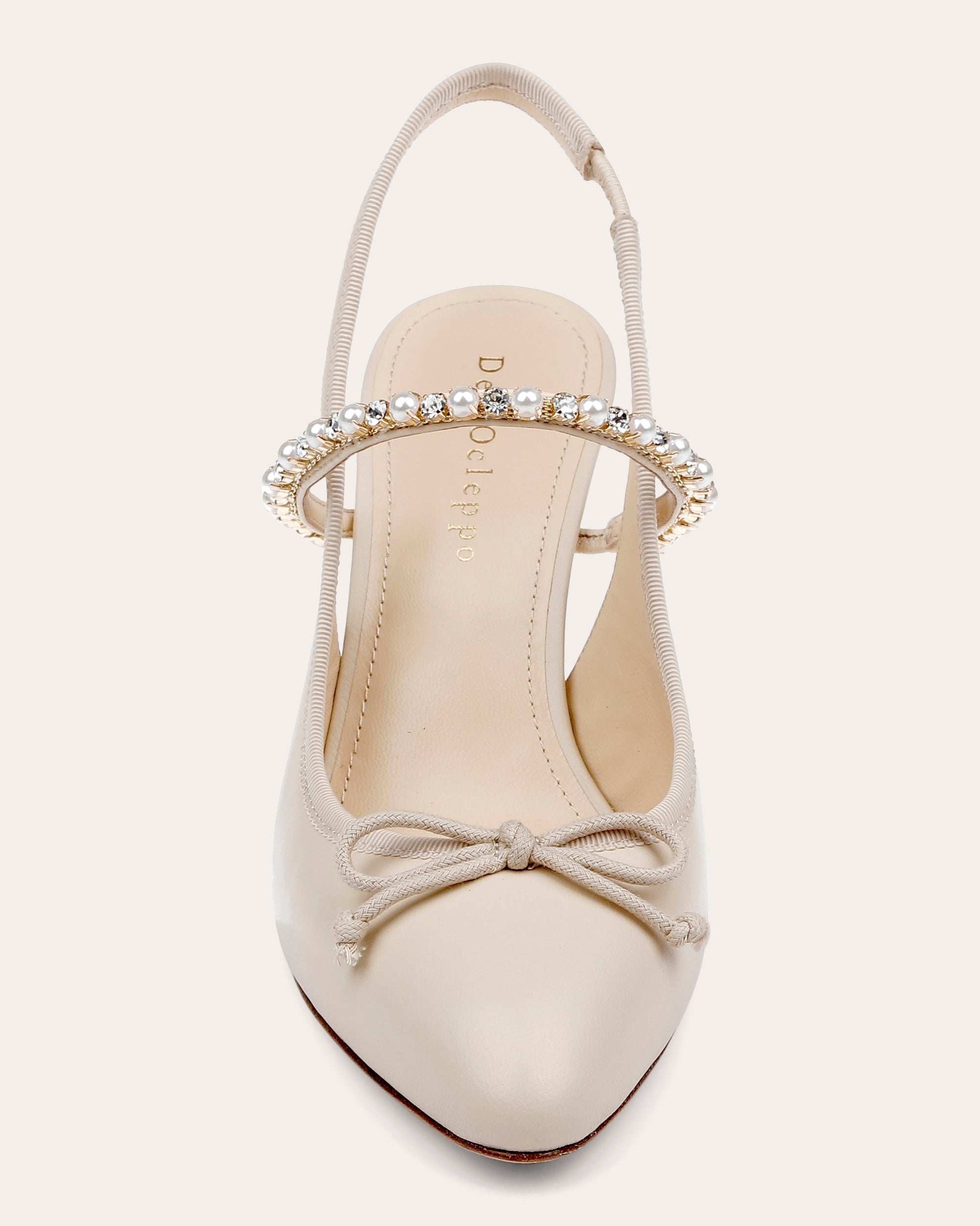 Houston Embellished Leather Slingback Pump