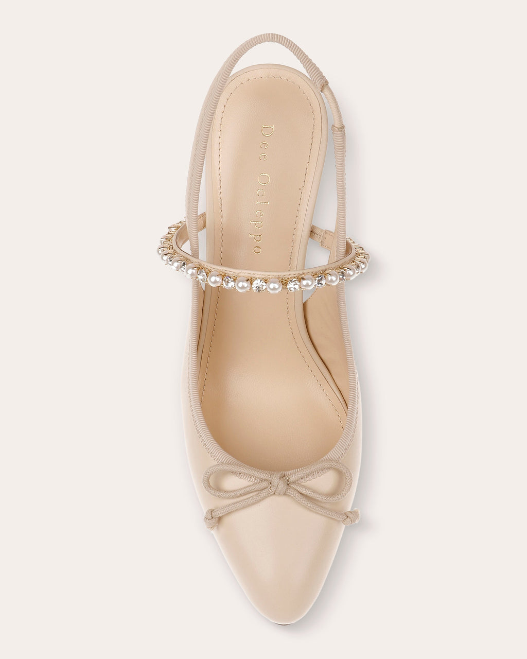 Houston Embellished Leather Slingback Pump