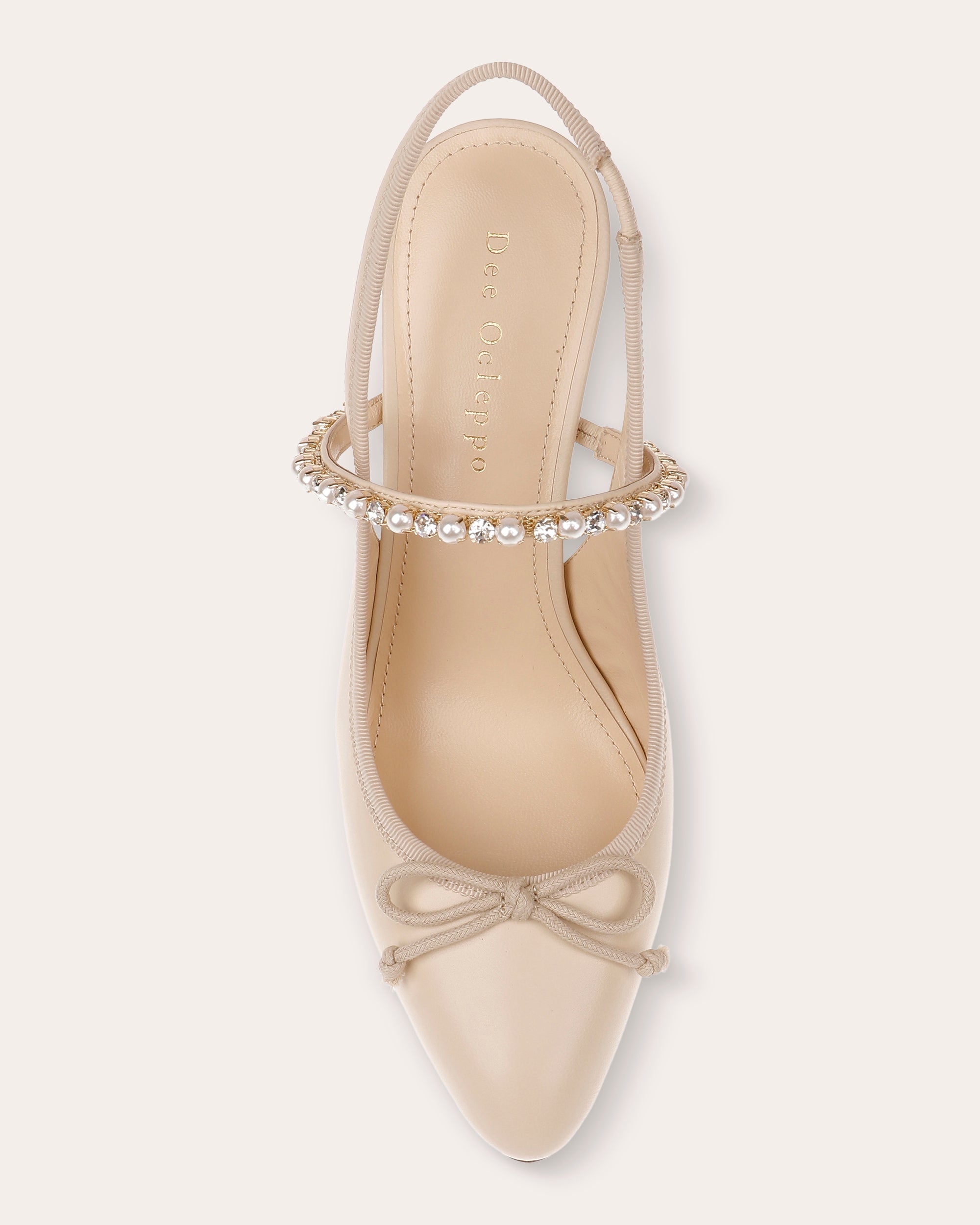Houston Embellished Leather Slingback Pump